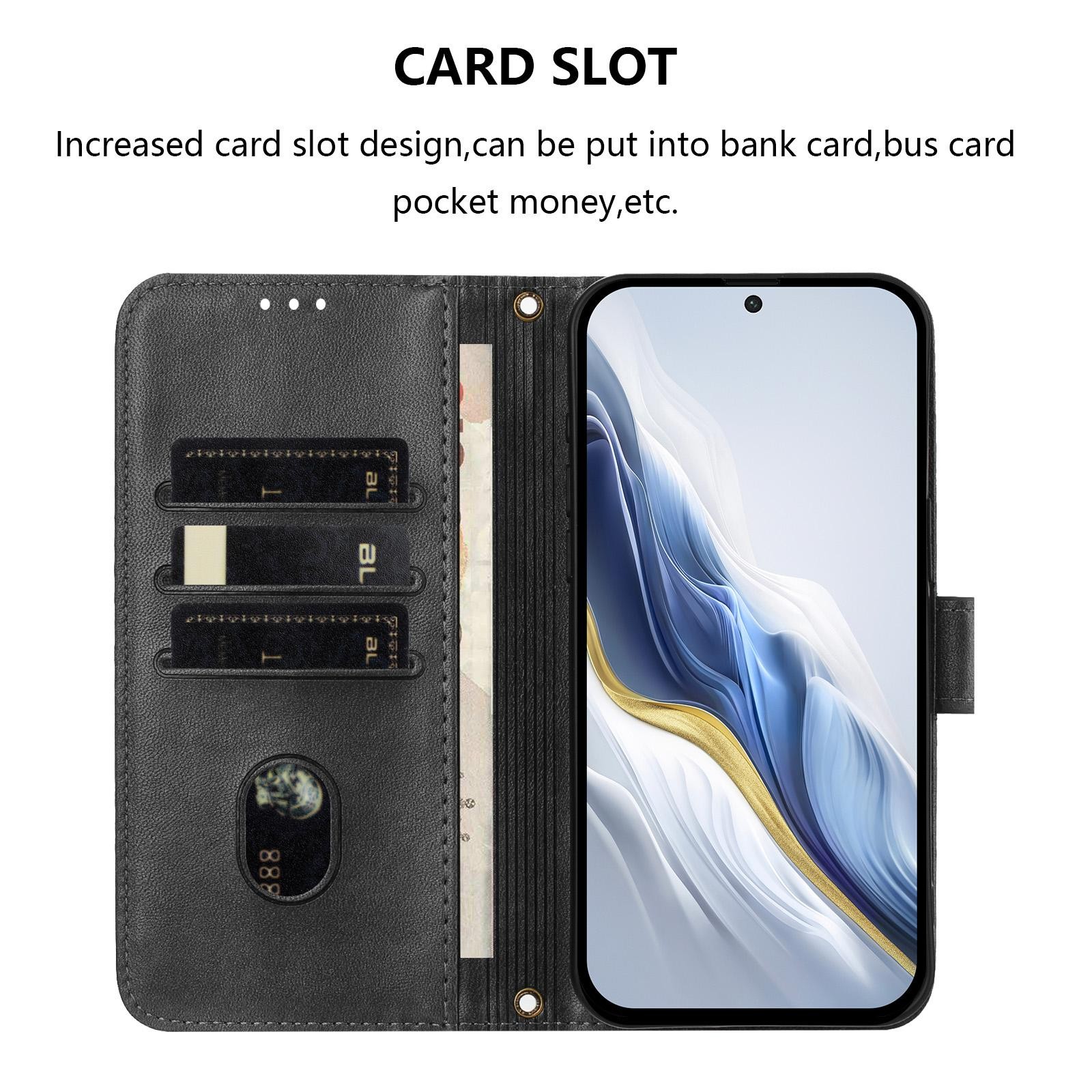 Xiaomi Redmi Note 15 Pro+ 5G/Poco M8 Pro 5G Line Splicing Buckle Retro Black-Θήκη Βιβλίο