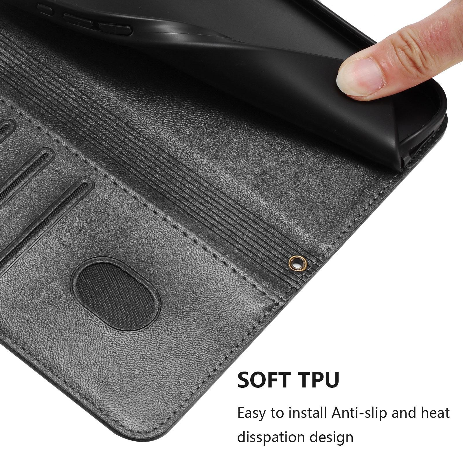 Xiaomi Redmi Note 15 Pro+ 5G/Poco M8 Pro 5G Line Splicing Buckle Retro Black-Θήκη Βιβλίο