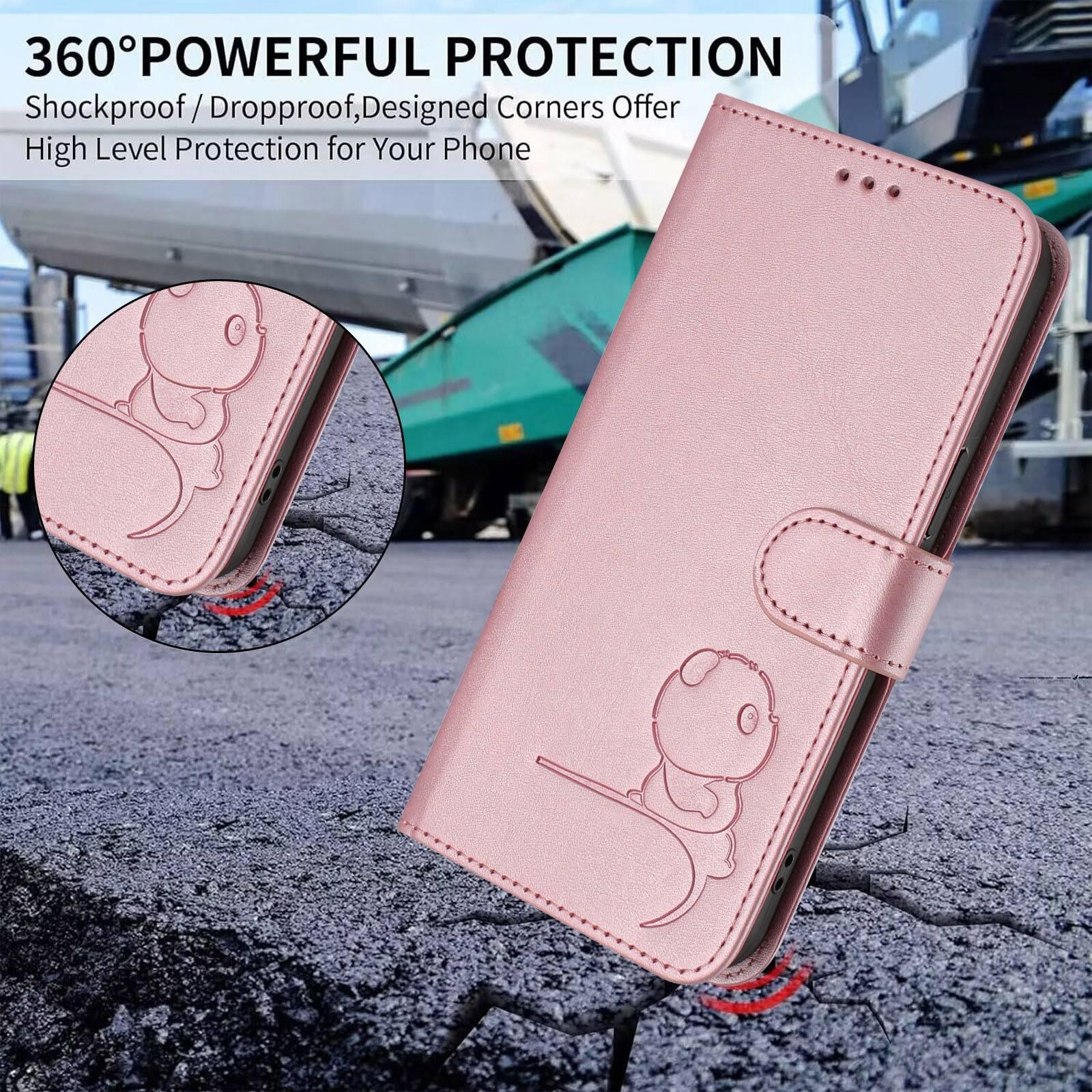 Xiaomi Redmi Note 15 Pro 5G Litter Panda Embossing RFID Leather with Lanyard Pink-Θήκη Βιβλίο