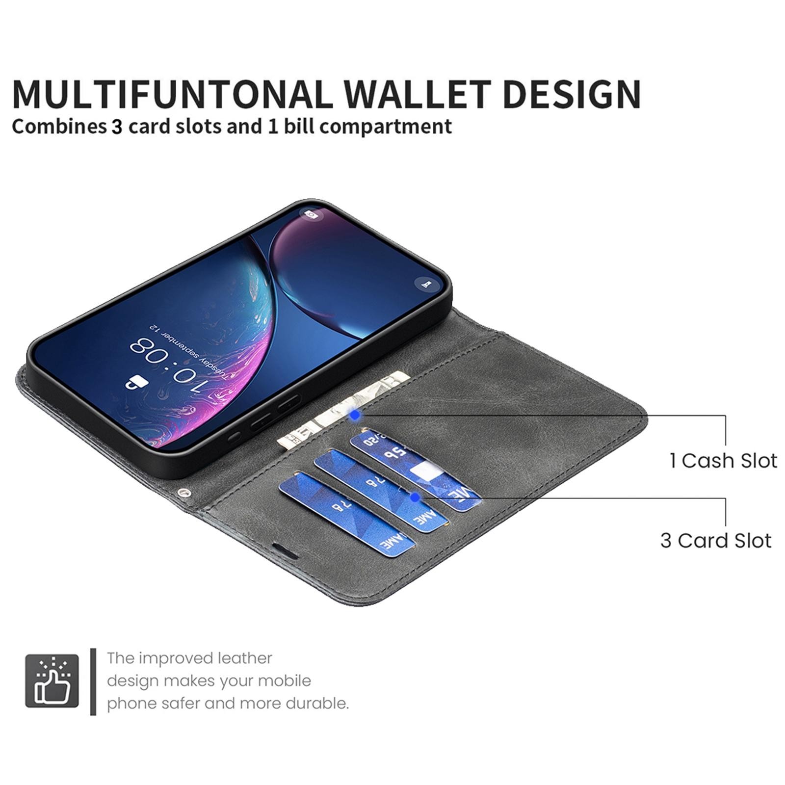 Binfen Xiaomi Redmi Note 15 5G Lambskin Texture Pure Color Flip Leather Black-Θήκη Βιβλίο