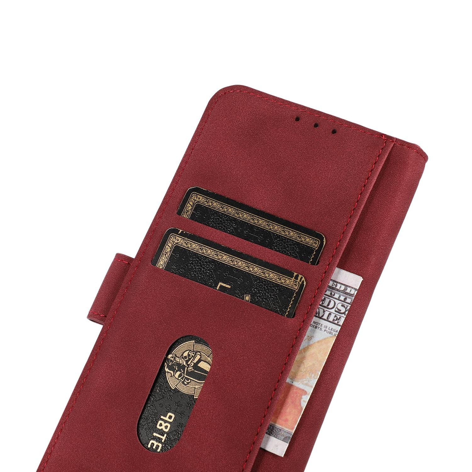 Khazneh Xiaomi Redmi Note 15 Pro 4G Matte Texture Leather Red-Θήκη Βιβλίο