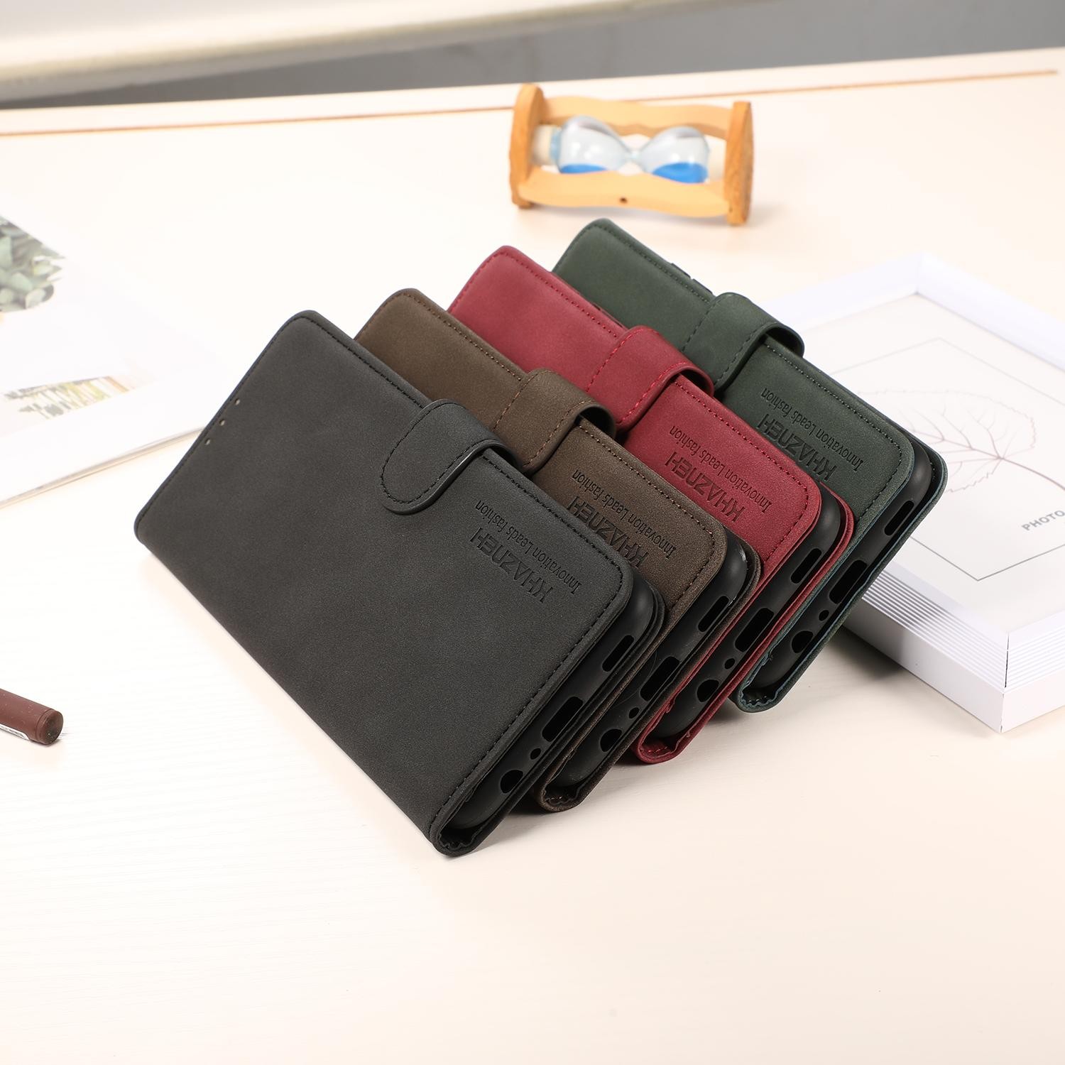 Khazneh Xiaomi Redmi Note 15 Pro 4G Matte Texture Leather Red-Θήκη Βιβλίο