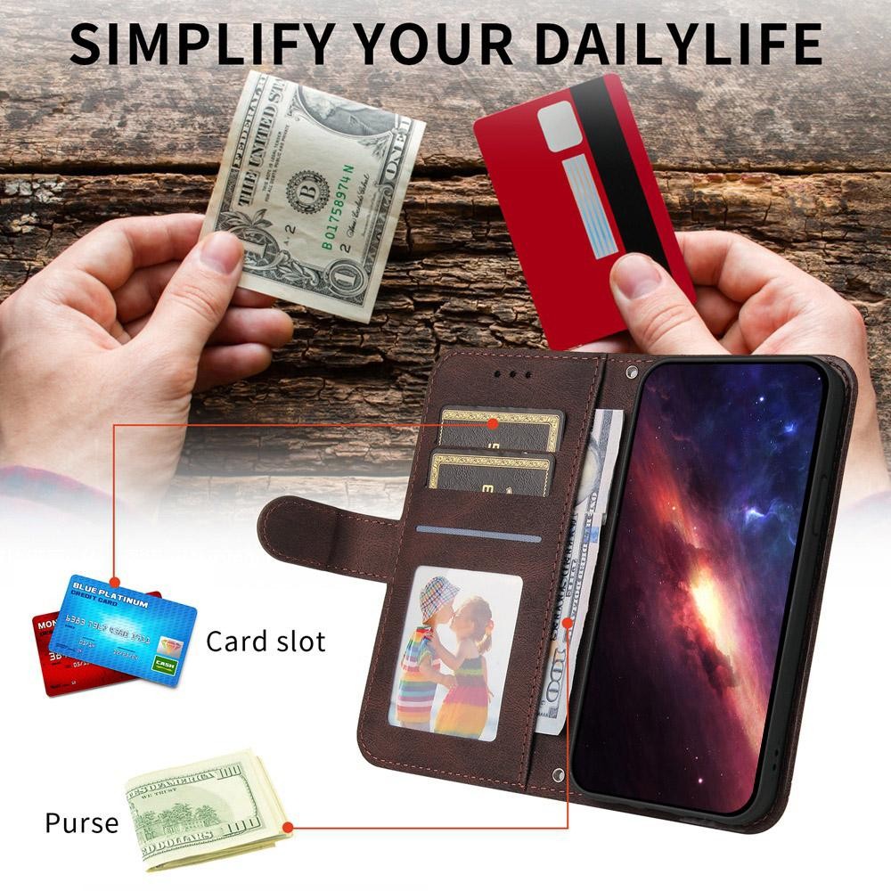 Xiaomi Redmi Note 15 Pro 5G Skin Feel Life Tree Metal Button Leather Brown-Θήκη Βιβλίο