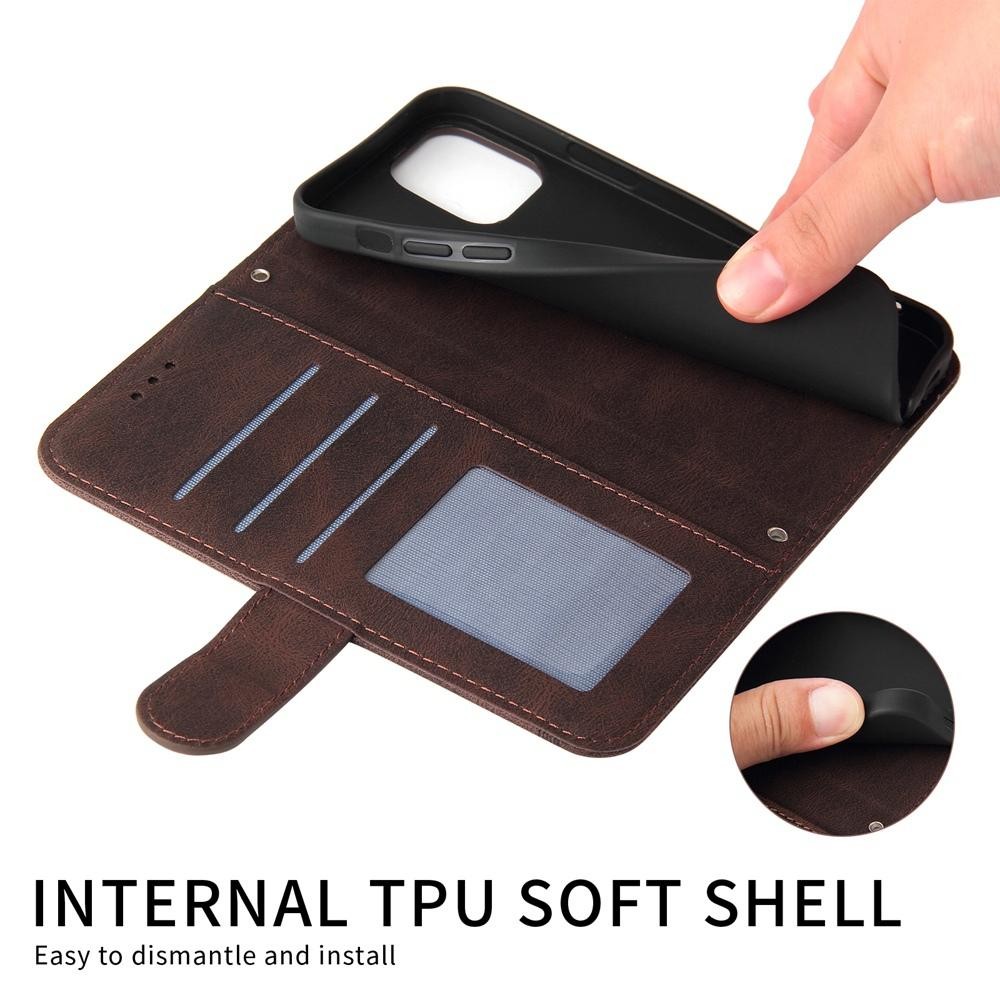 Xiaomi Redmi Note 15 Pro 5G Skin Feel Life Tree Metal Button Leather Brown-Θήκη Βιβλίο