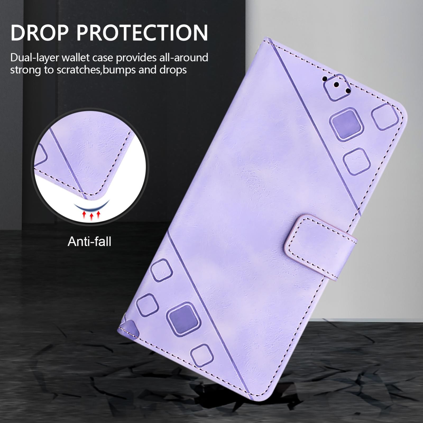 Xiaomi Redmi Note 15 Pro+ 5G Skin-feel Embossed Leather Light Purple-Θήκη Βιβλίο