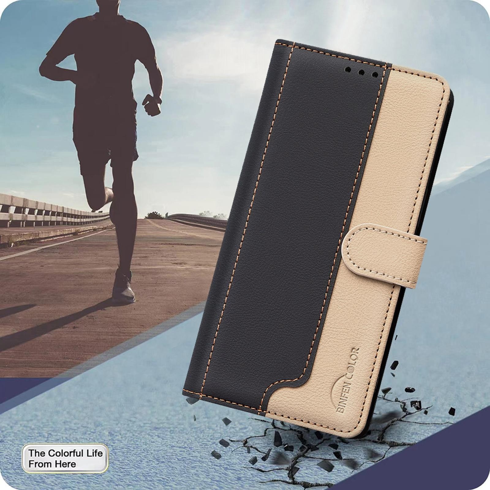 Binfen Xiaomi Redmi Note 15 5G Color Matching RFID Anti-theft Leather Black-Θήκη Βιβλίο