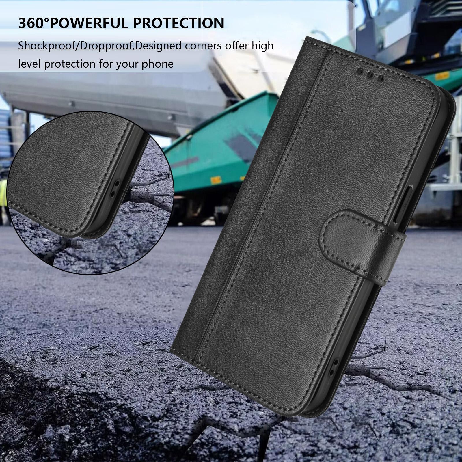 Xiaomi Redmi Note 15 5G / 4G / Poco M8 5G Line Splicing Buckle Retro Leather Black-Θήκη Βιβλίο