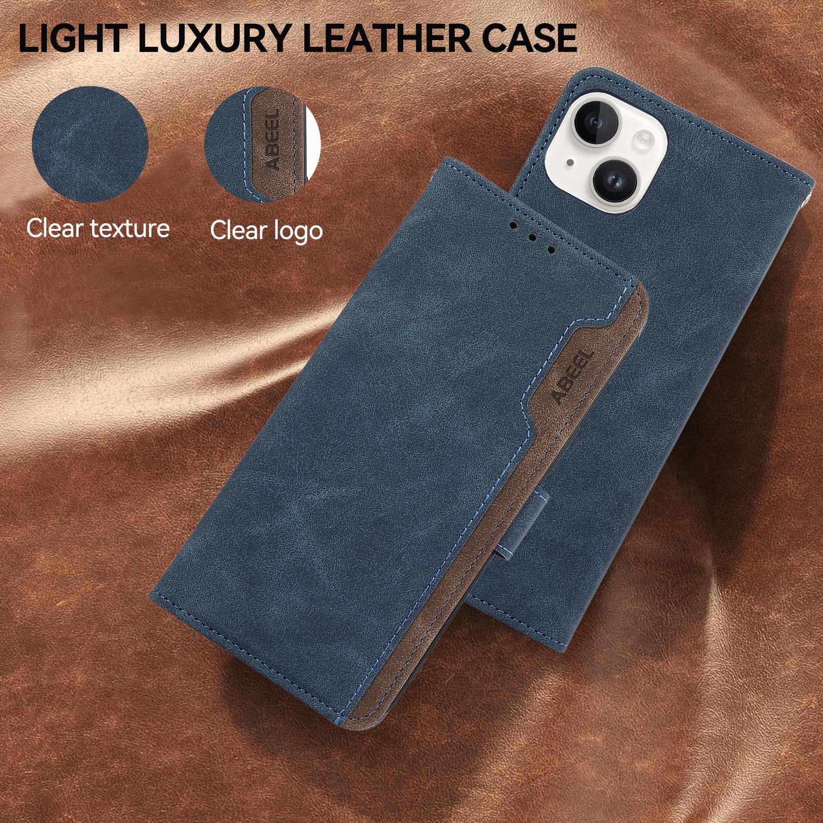 Abeel Xiaomi Redmi Note 15 Pro+ 5G Color Block Magnetic RFID Leather Blue Brown-Θήκη Βιβλίο
