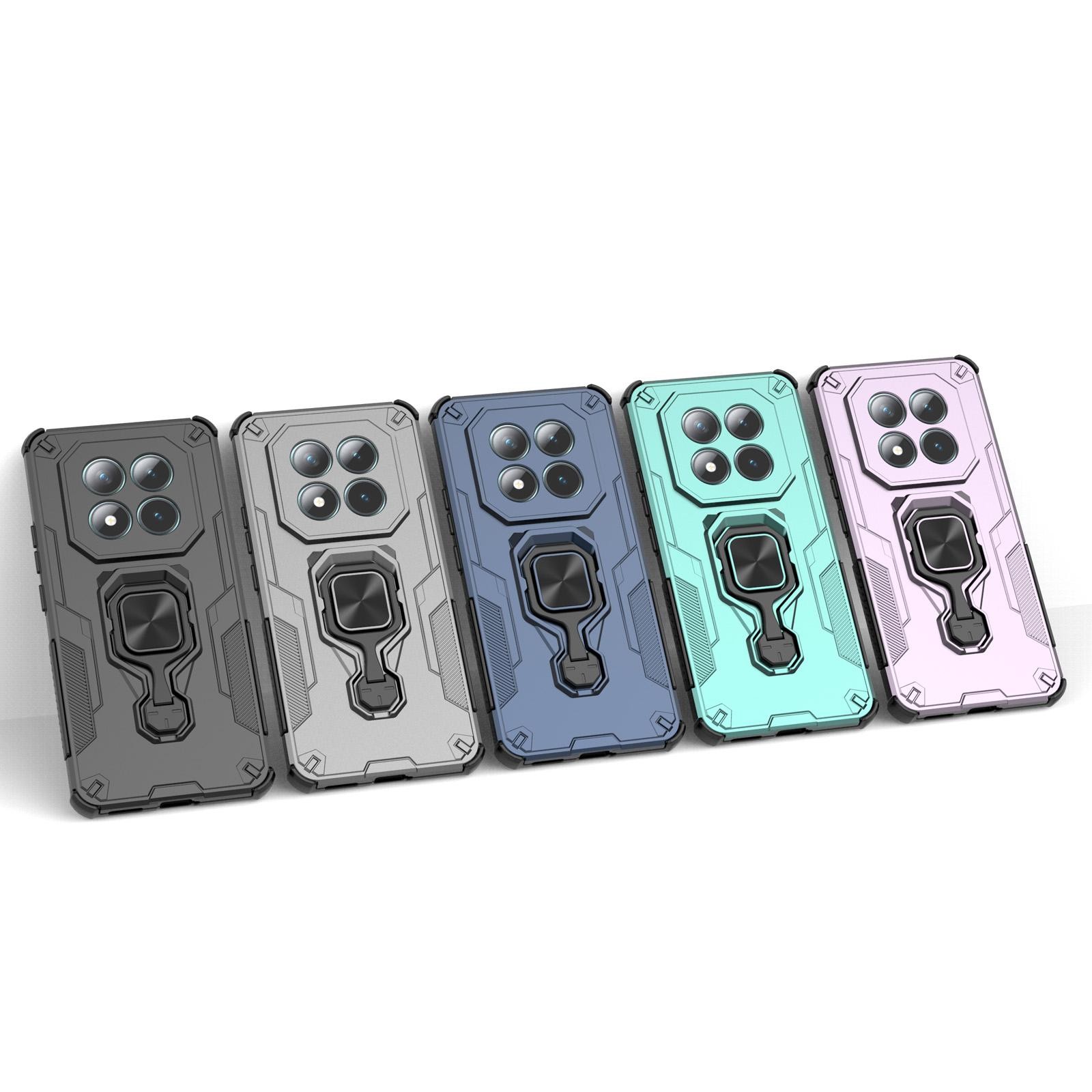 Xiaomi Redmi Note 15 5G / 4G Metal Kickstand TPU Hybrid PC Black-Θήκη Σκληρή