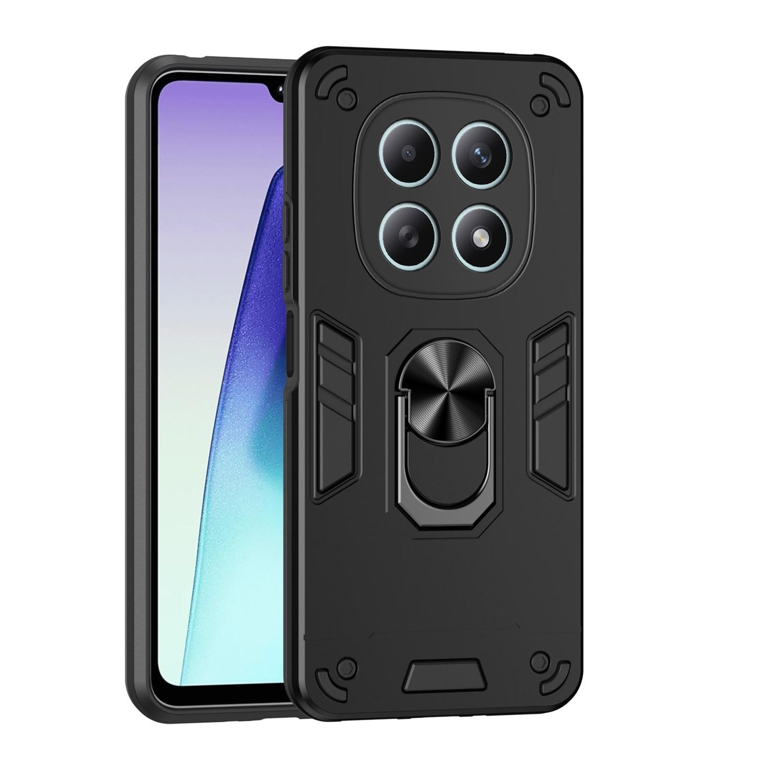 Xiaomi Redmi Note 15 5G / 4G/ Poco M8 5G Shockproof Metal Ring Holder Black-Θήκη Σκληρή
