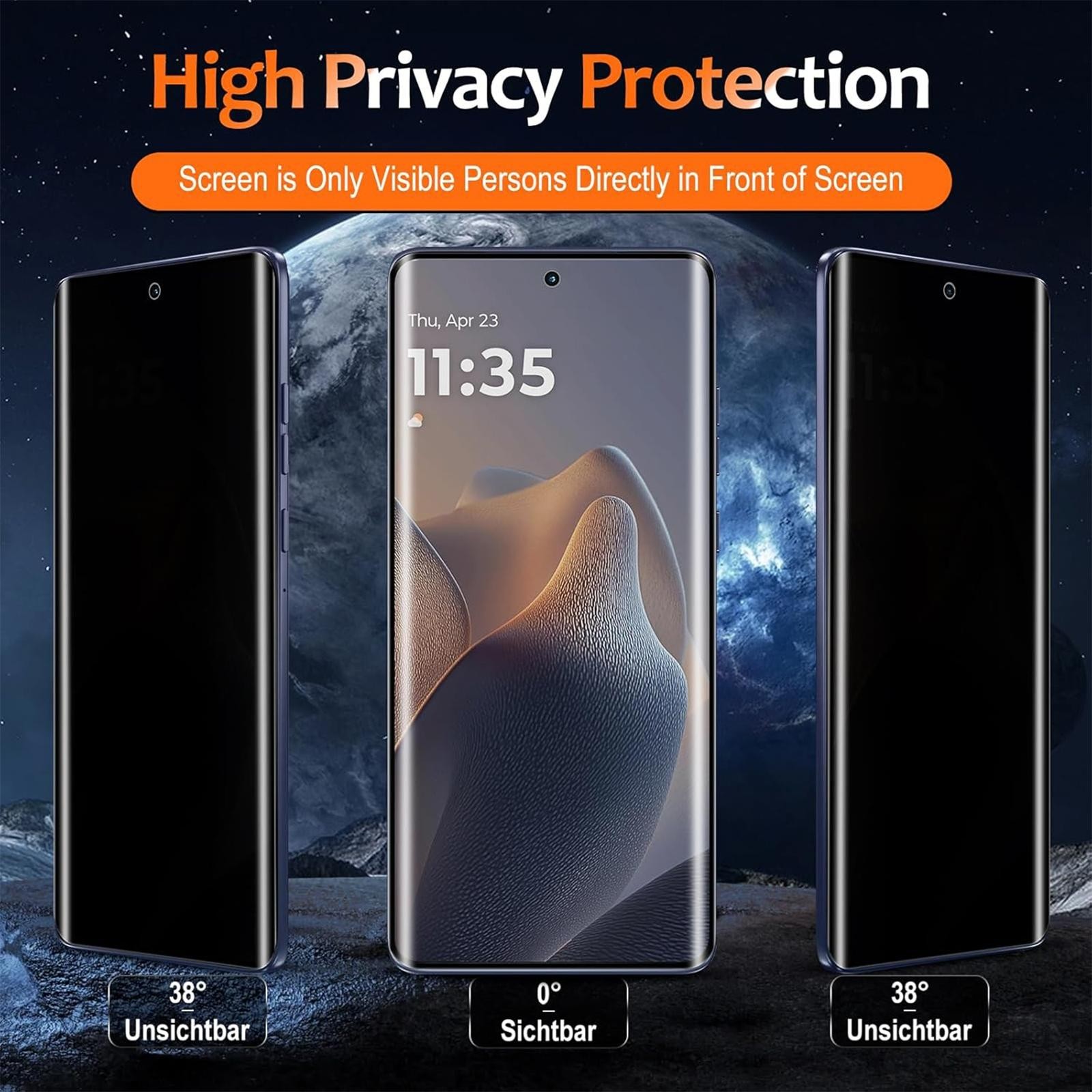 Kaledol Xiaomi Redmi Note 15 Pro 5G Privacy Full Τζαμάκι 9H+ High-Aluminum Tempered Glass Film