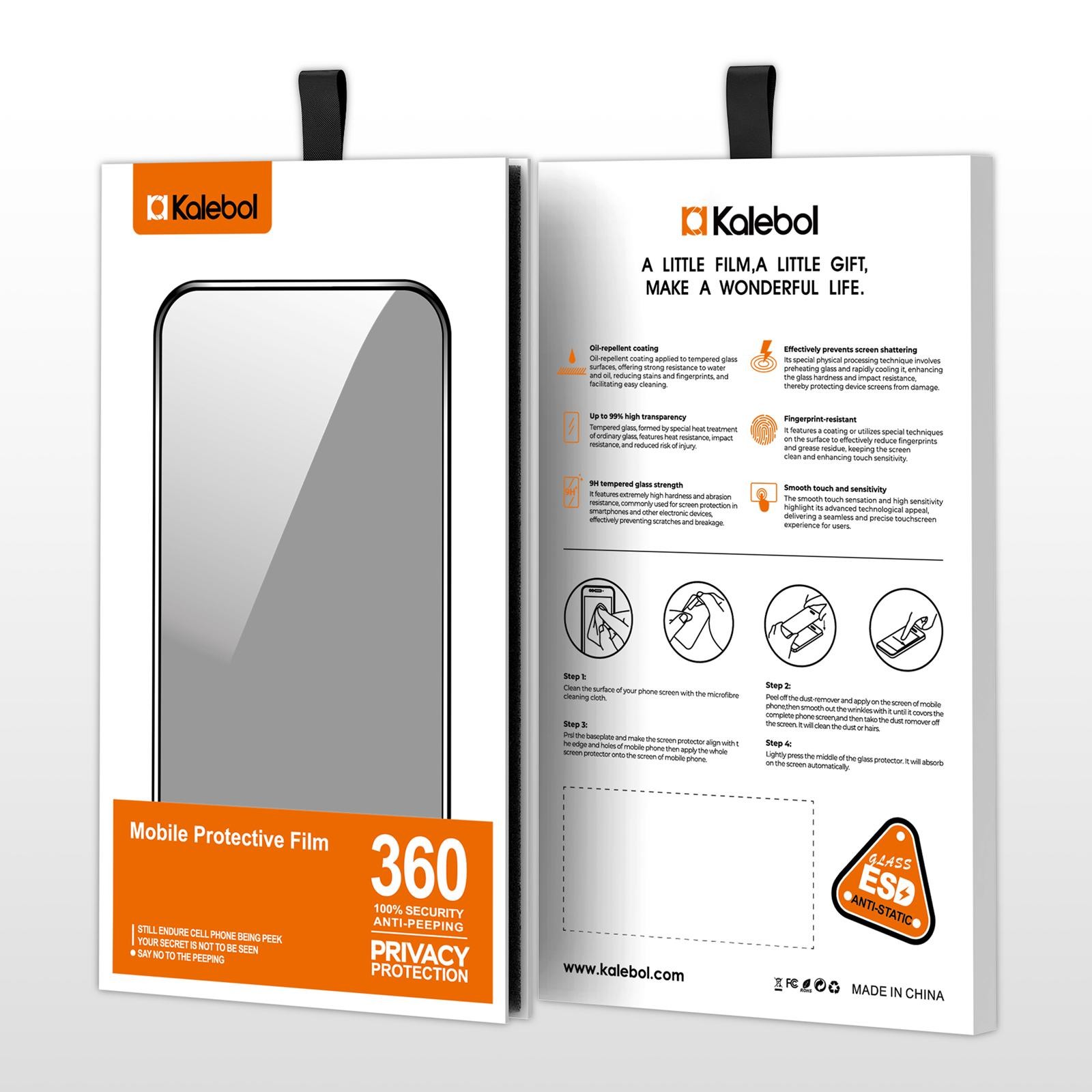 Kaledol Xiaomi Redmi Note 15 Pro Plus 5G Privacy Full Τζαμάκι 9H+ High-Aluminum Tempered Glass Film