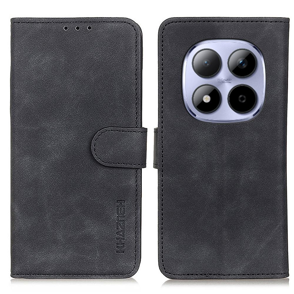 Khazneh Xiaomi Redmi Note 15 Pro+ 5G Retro Texture Flip Leather Black-Θήκη Βιβλίο