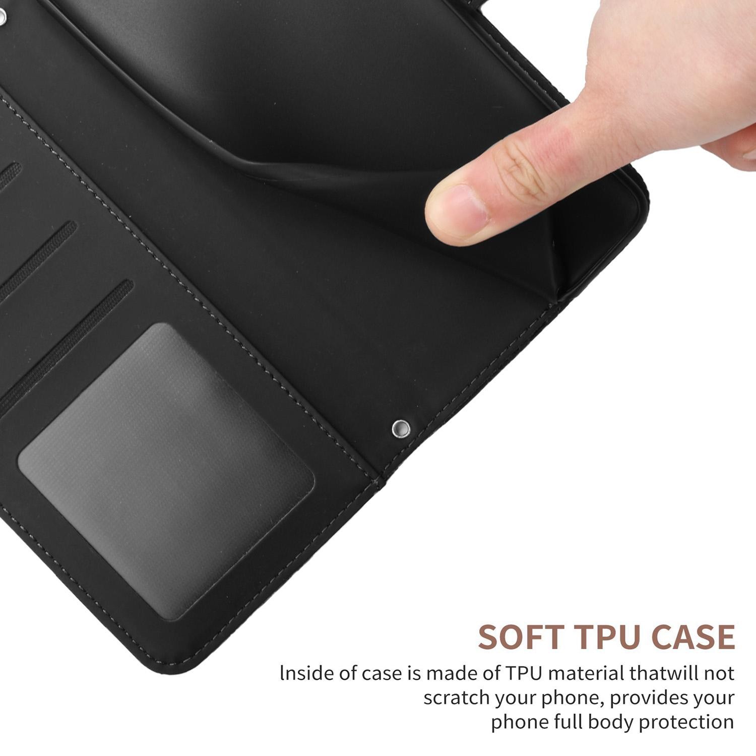 Xiaomi Redmi Note 15 Pro+ 5G Skin Feel Butterfly Embossed Flip Leather Black-Θήκη Βιβλίο