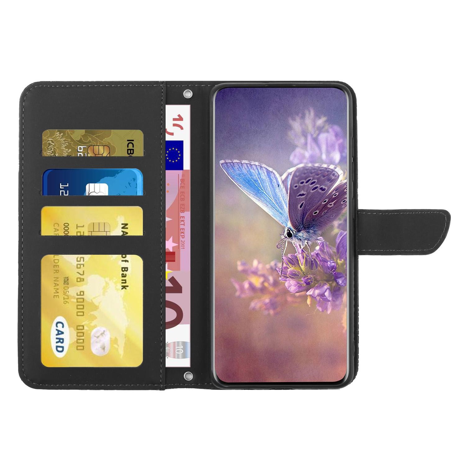 Xiaomi Redmi Note 15 Pro 5G Skin Feel Butterfly Embossed Flip Leather Black-Θήκη Βιβλίο