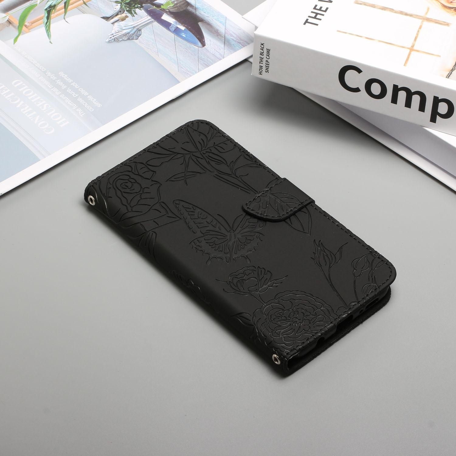 Xiaomi Redmi Note 15 Pro 5G Skin Feel Butterfly Embossed Flip Leather Black-Θήκη Βιβλίο