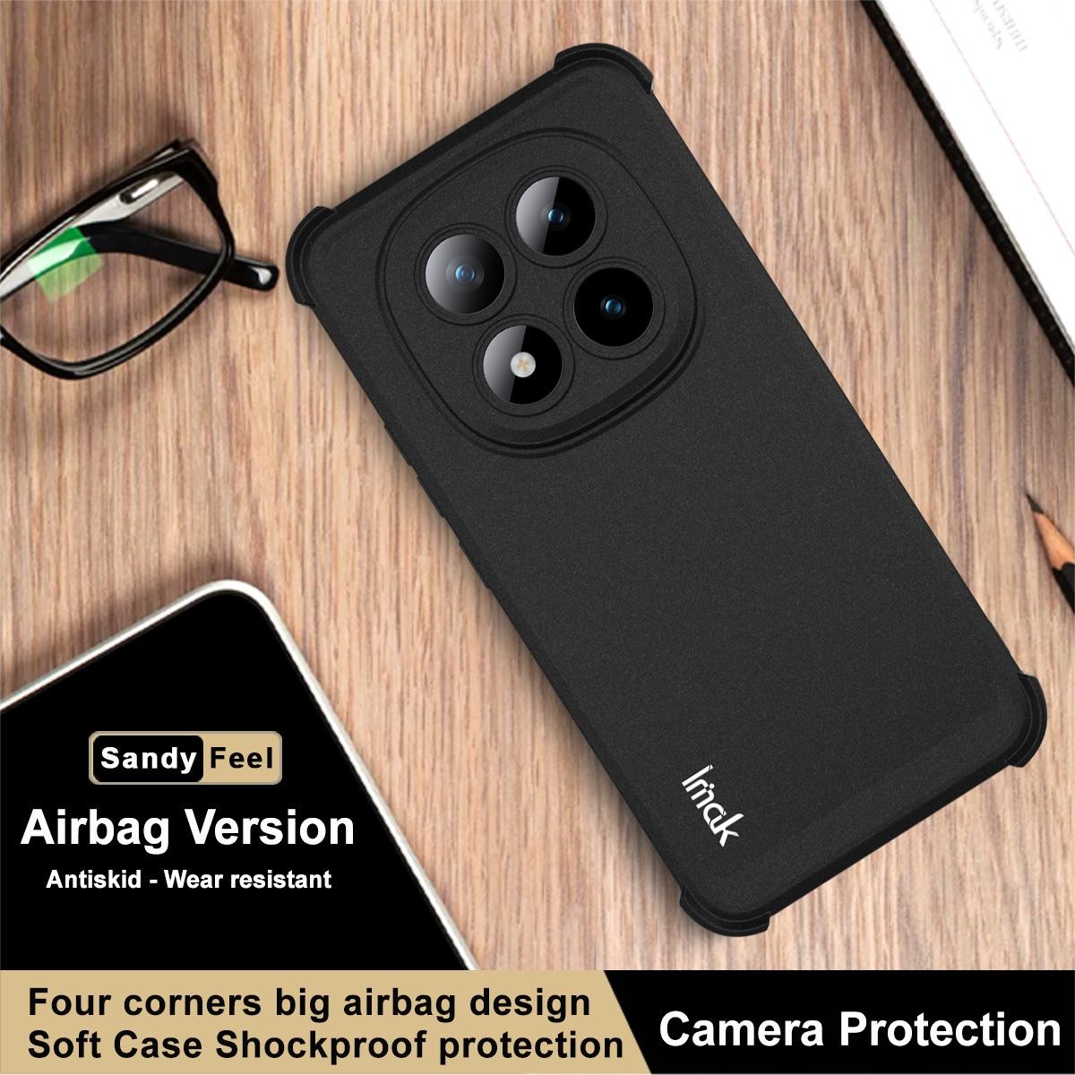 Imak Xiaomi Redmi Note 15 Pro+ 5G Shockproof Airbag TPU Matte Black-Θήκη Σιλικόνης