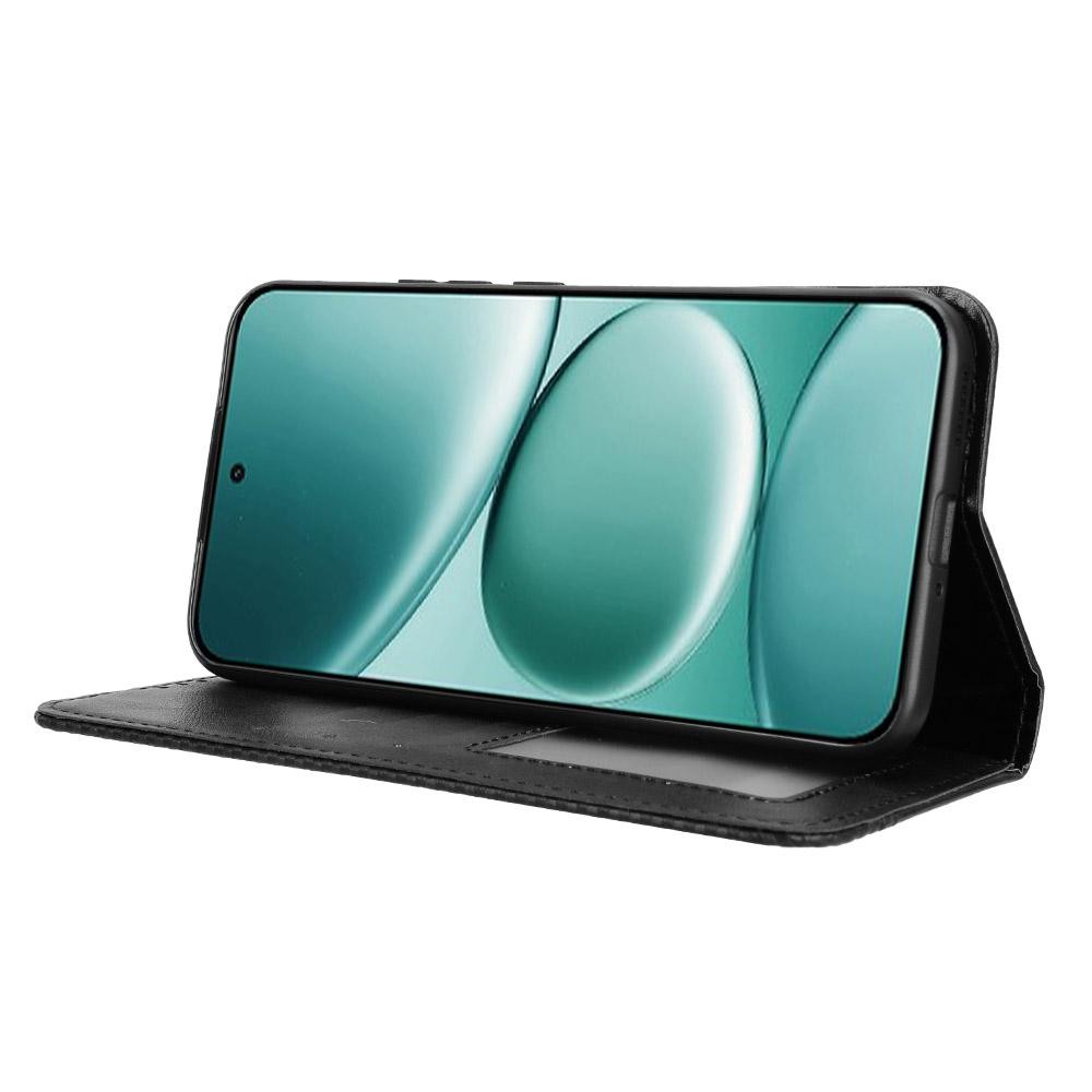 Xiaomi Redmi Note 15 Pro 4G Magnetic Buckle Retro Texture Leather Black-Θήκη Βιβλίο
