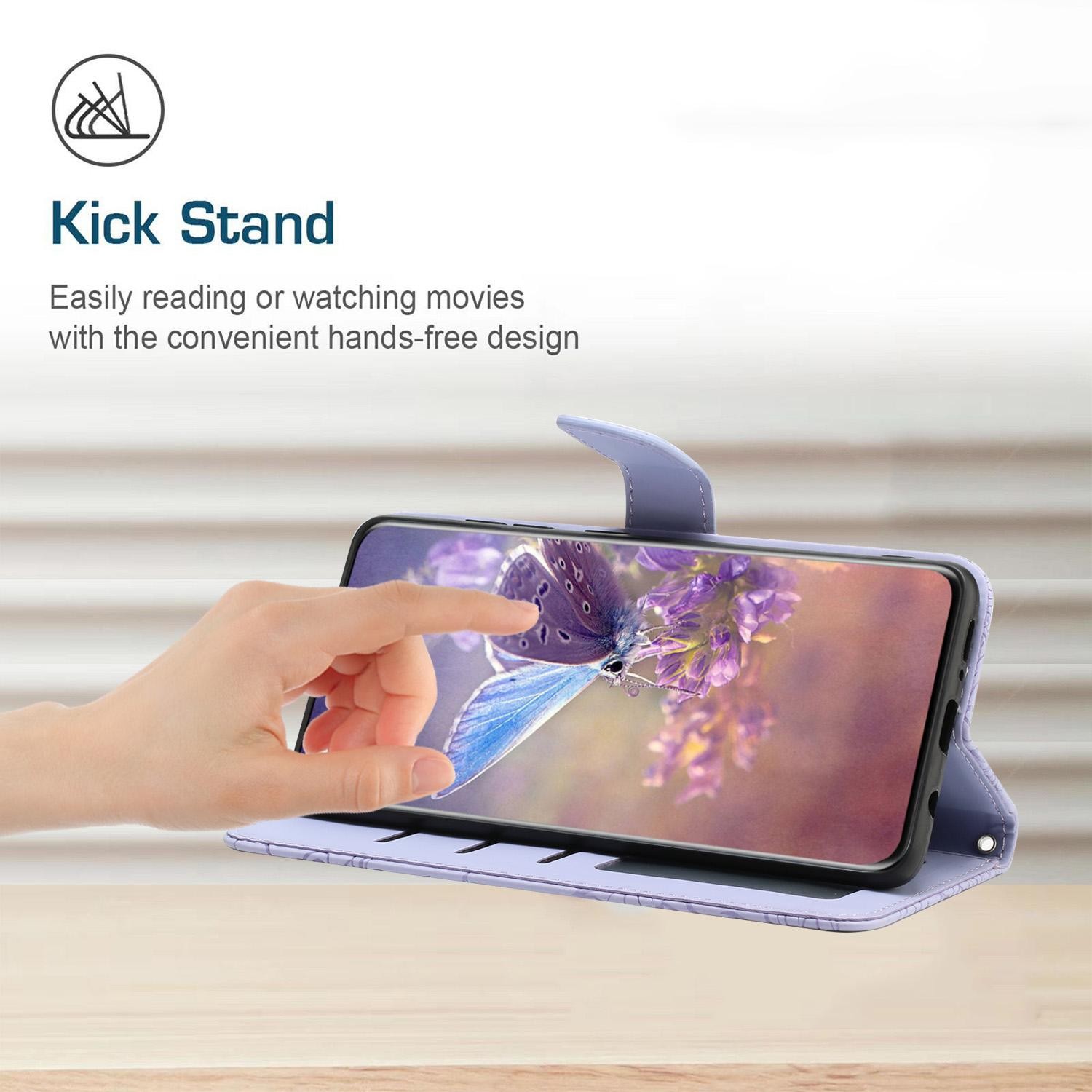 Xiaomi Redmi Note 15 Pro+ 5G Skin Feel Butterfly Embossed Flip Leather Purple-Θήκη Βιβλίο
