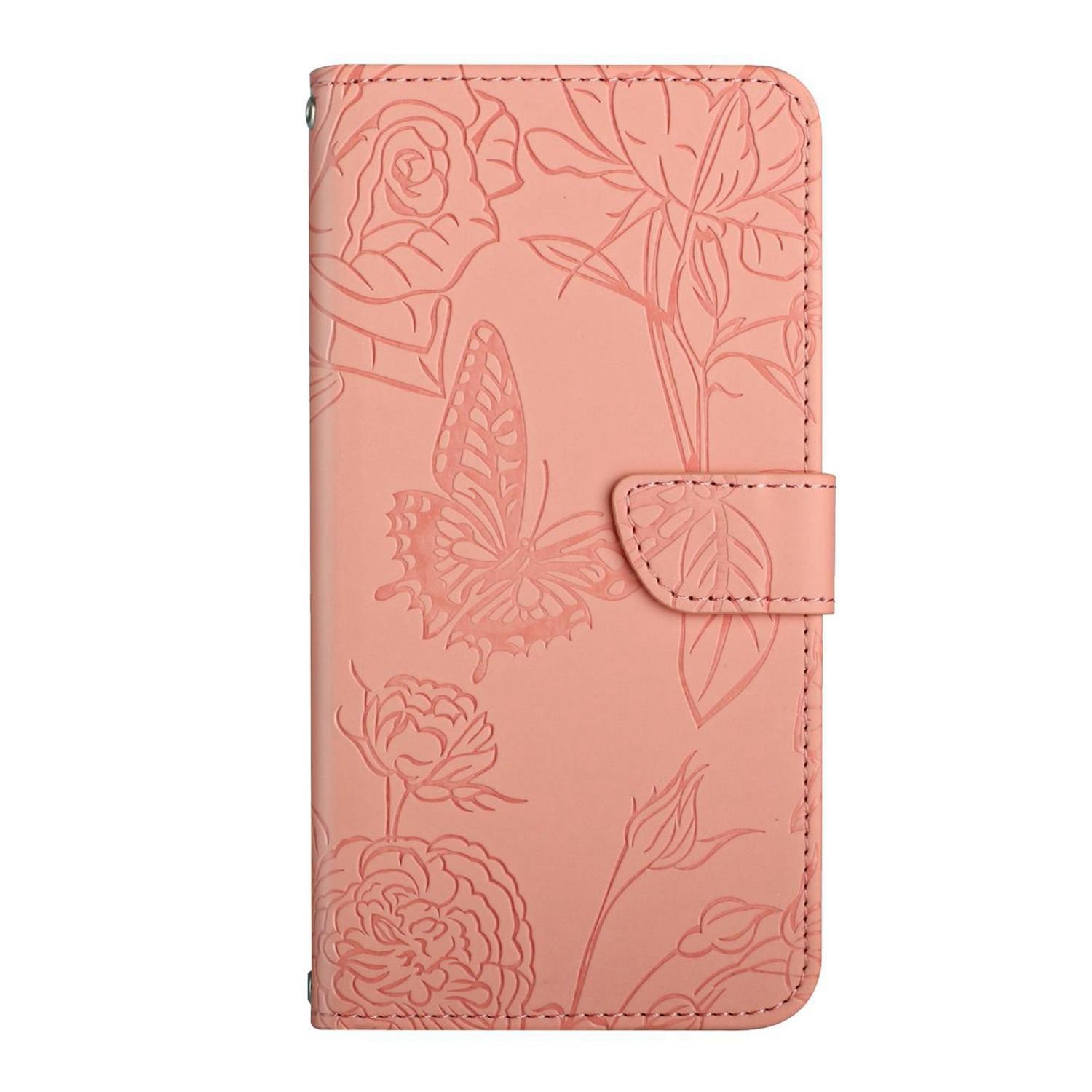 Xiaomi Redmi Note 15 4G/5G/Poco M8 5G Skin Feel Butterfly Embossed Flip Leather Pink-Θήκη Βιβλίο