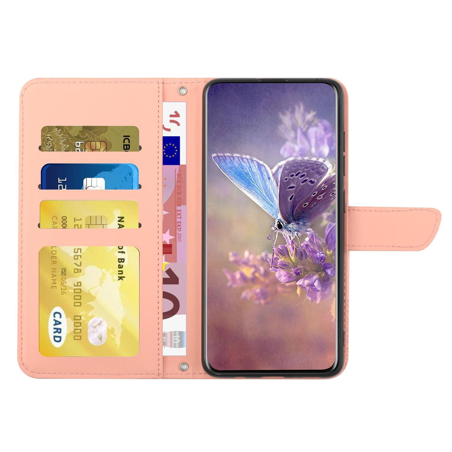 Xiaomi Redmi Note 15 4G/5G/Poco M8 5G Skin Feel Butterfly Embossed Flip Leather Pink-Θήκη Βιβλίο