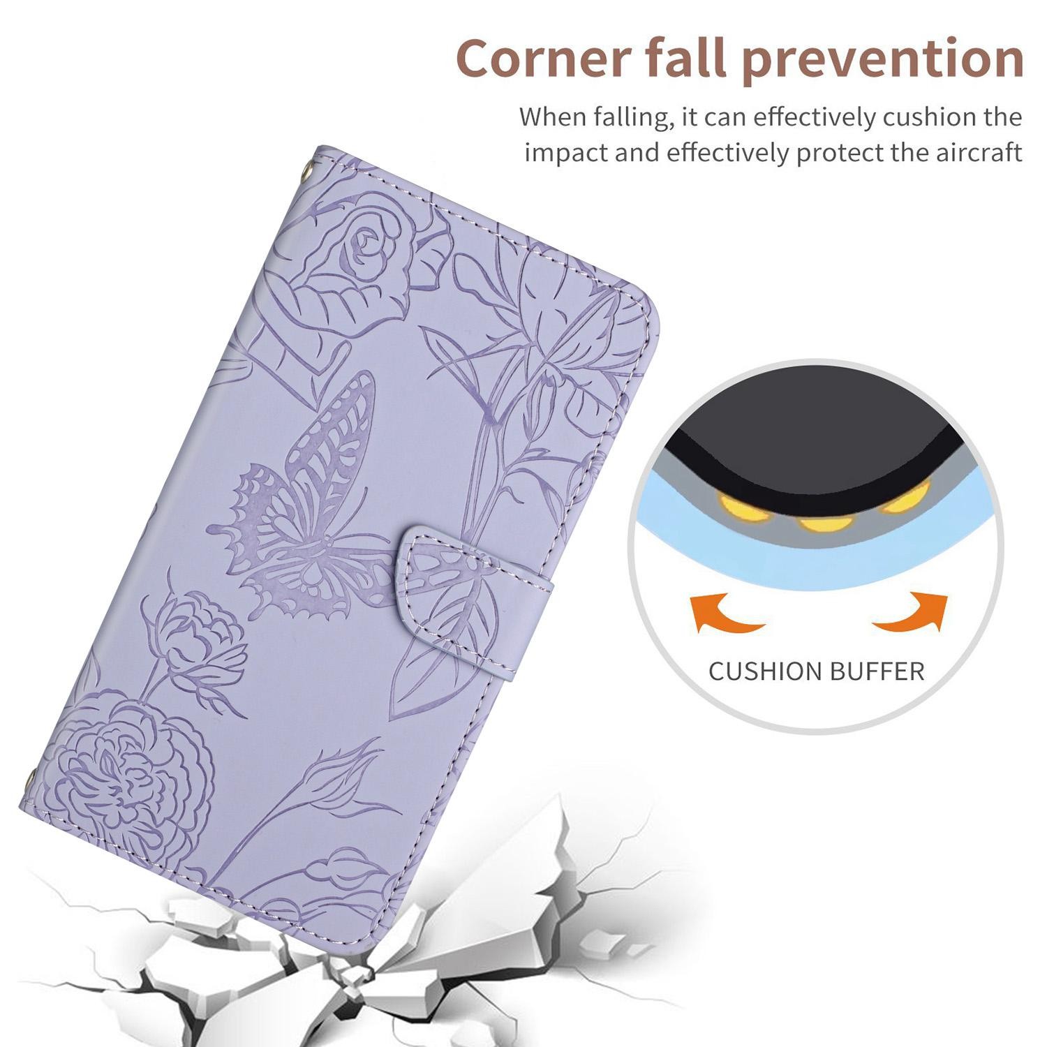 Xiaomi Redmi Note 15 4G/5G/Poco M8 5G Skin Feel Butterfly Embossed Flip Leather Purple-Θήκη Βιβλίο