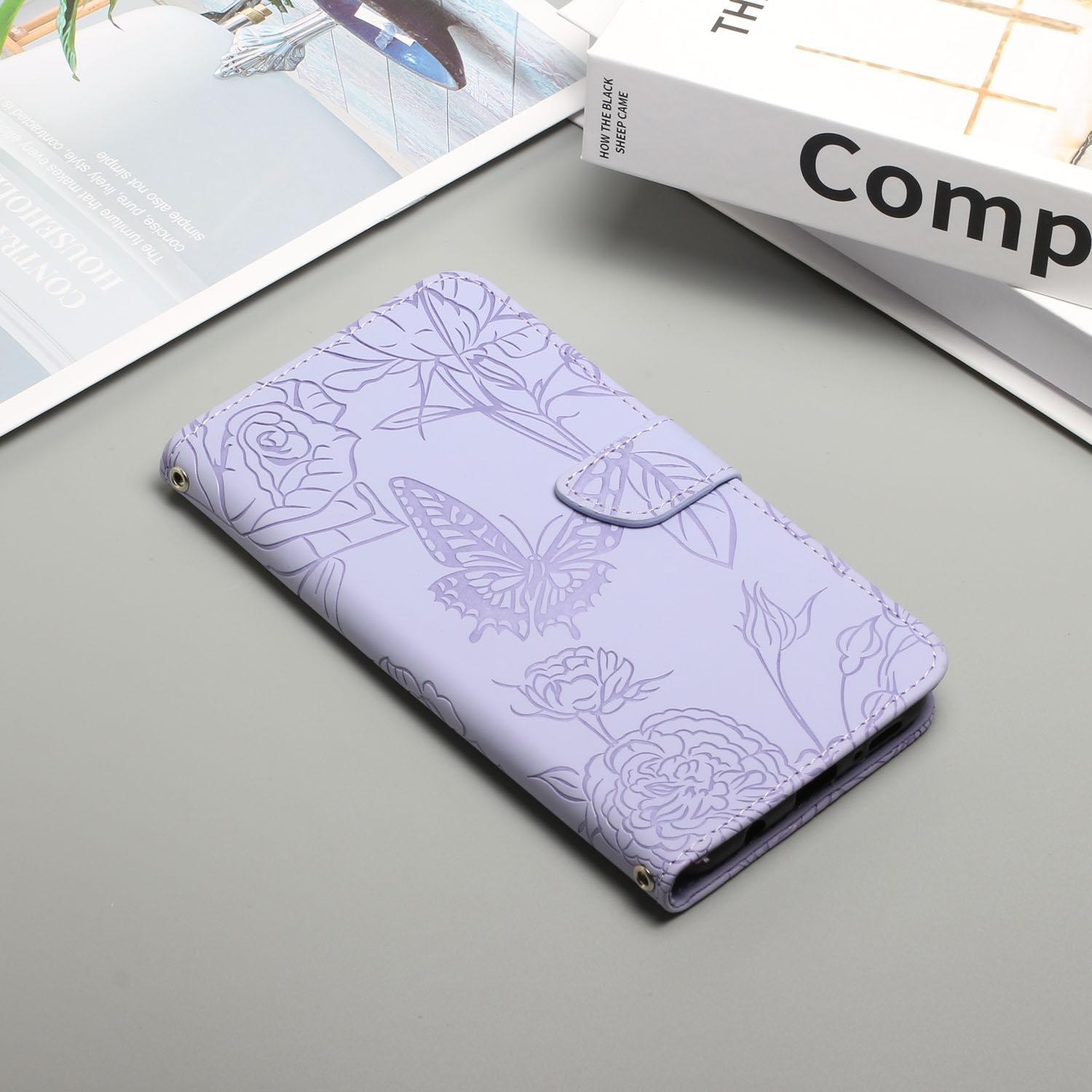 Xiaomi Redmi Note 15 4G/5G/Poco M8 5G Skin Feel Butterfly Embossed Flip Leather Purple-Θήκη Βιβλίο