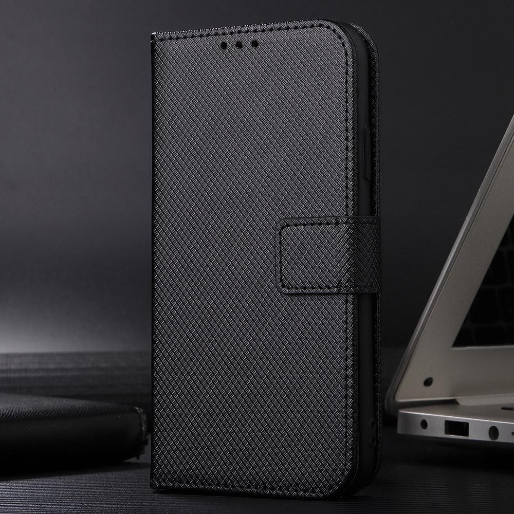 Xiaomi Redmi Note 15 Pro 4G Diamond Texture Leather Black-Θήκη Βιβλίο