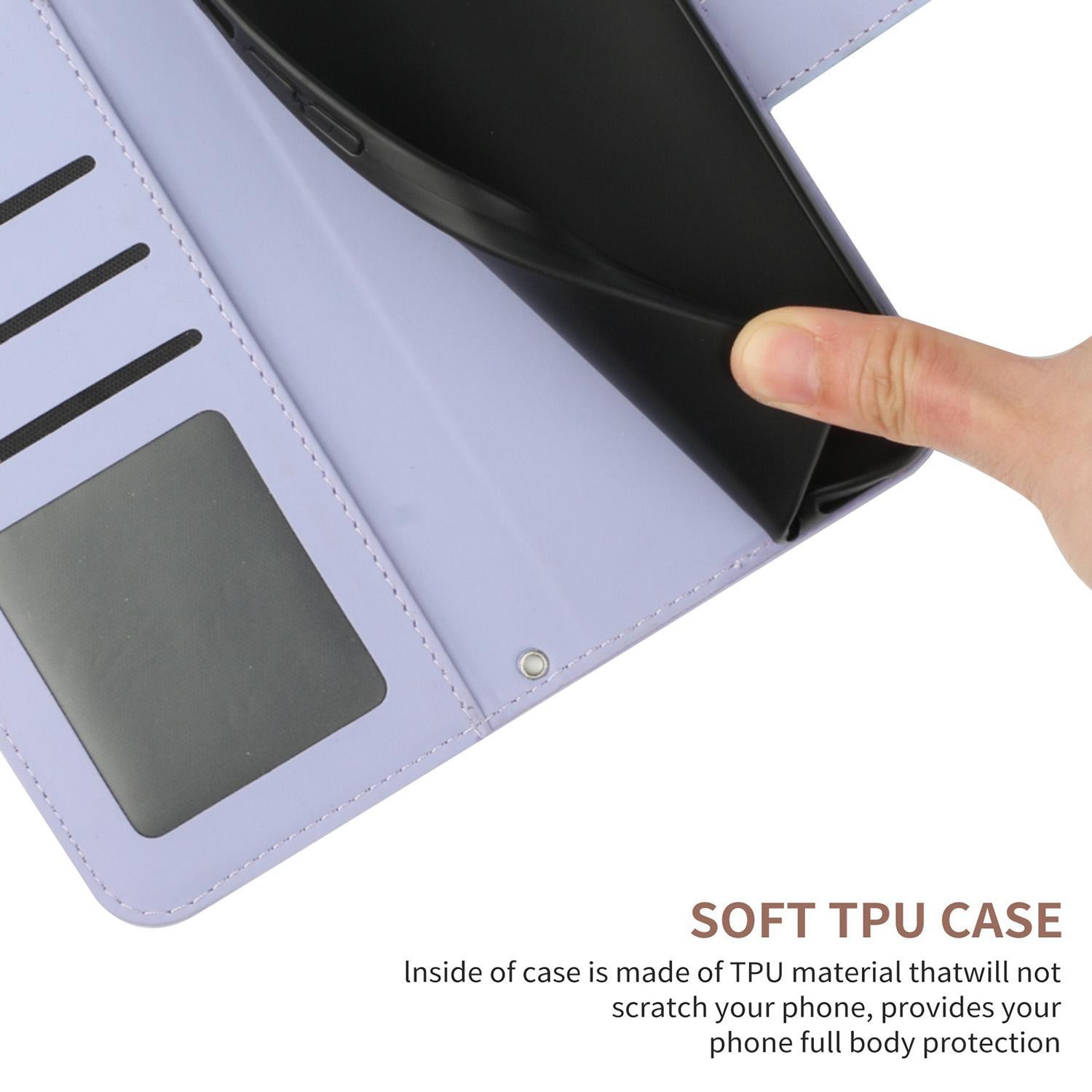Xiaomi Redmi Note 15 4G/5G/Poco M8 5G Skin Feel Sun Flower Embossed Flip Leather with Lanyard Purple-Θήκη Βιβλίο