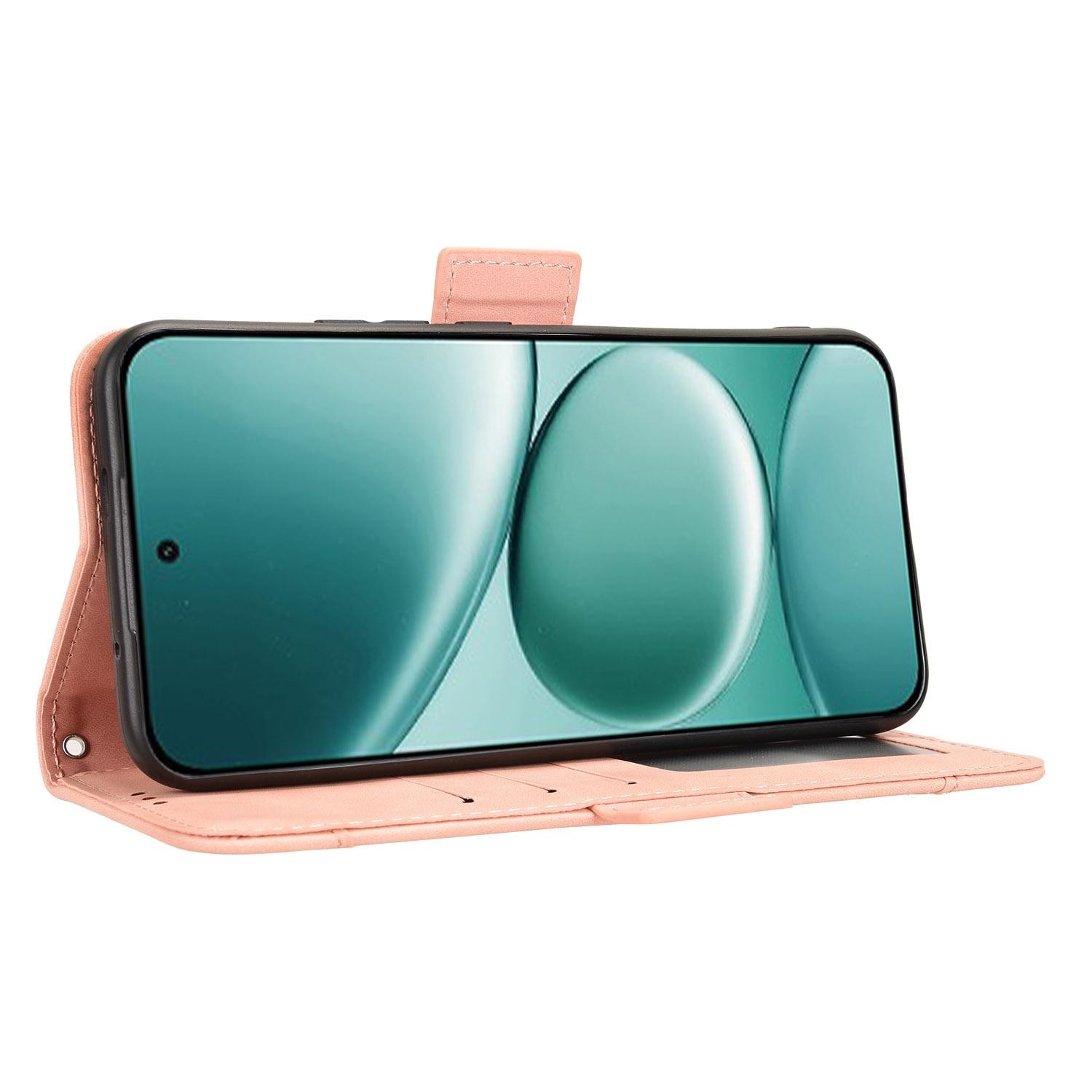 Xiaomi Redmi Note 15 Pro+ 5G /Poco M8 Pro 5G Skin Feel Calf Texture Card Slots Leather Pink-Θήκη Βιβλίο