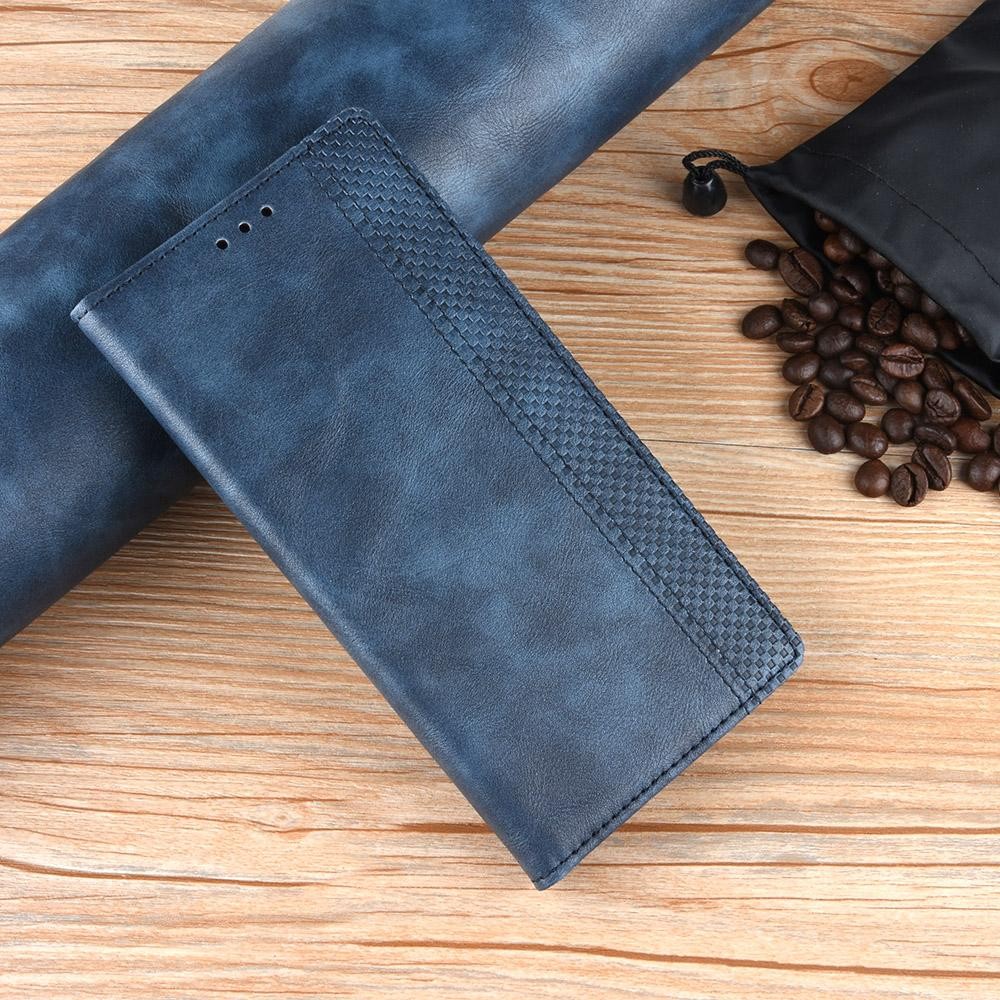 Xiaomi Redmi Note 15 Pro 4G Magnetic Buckle Retro Texture Leather Blue-Θήκη Βιβλίο