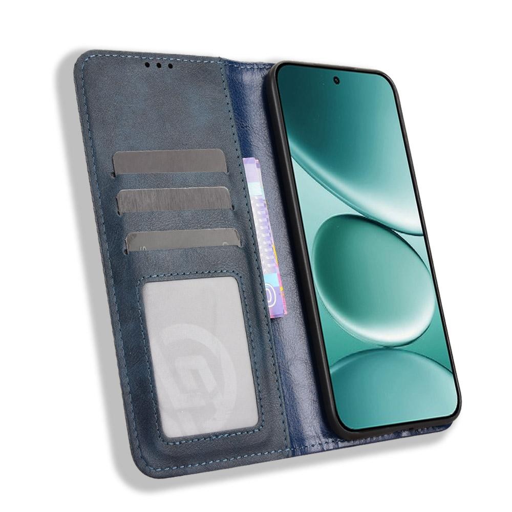 Xiaomi Redmi Note 15 Pro+ 5G/Poco M8 Pro 5G Magnetic Buckle Retro Texture Leather Blue-Θήκη Βιβλίο