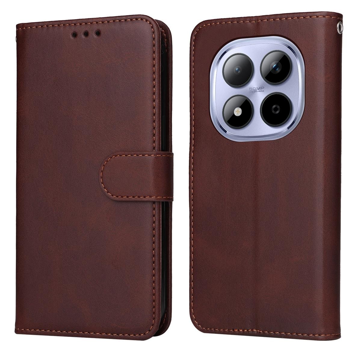Xiaomi Redmi Note 15 Pro 4G Classic Calf Texture Flip Leather Brown-Θήκη Βιβλίο