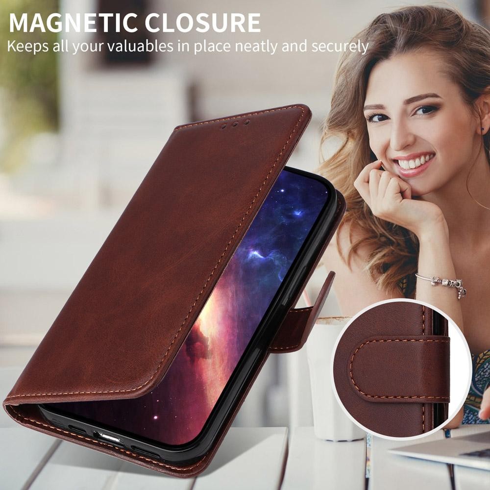 Xiaomi Redmi Note 15 Pro 4G Classic Calf Texture Flip Leather Brown-Θήκη Βιβλίο