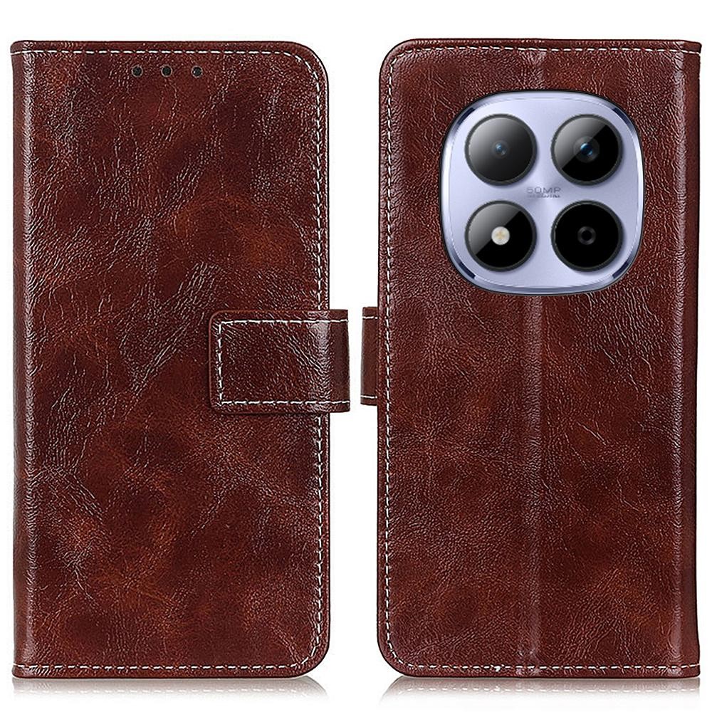 Xiaomi Redmi Note 15 Pro 4G Retro Crazy Horse Texture Leather Brown-Θήκη Βιβλίο