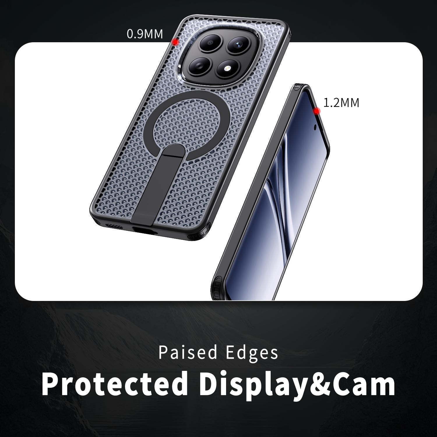 Kalebol Xiaomi Redmi Note 15 4G / 5G Honeycomb Cooling MagSafe Holder Black-Θήκη Σκληρή
