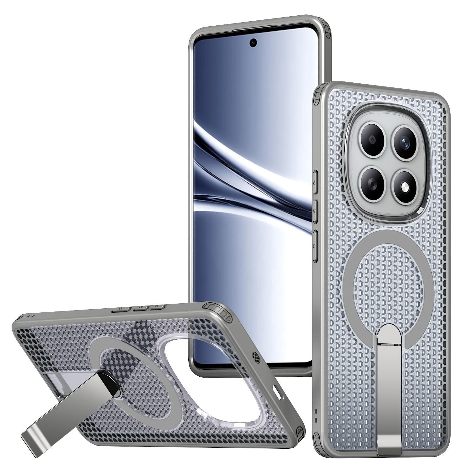 Kalebol Xiaomi Redmi Note 15 4G / 5G Honeycomb Cooling MagSafe Holder Titanium Grey-Θήκη Σκληρή