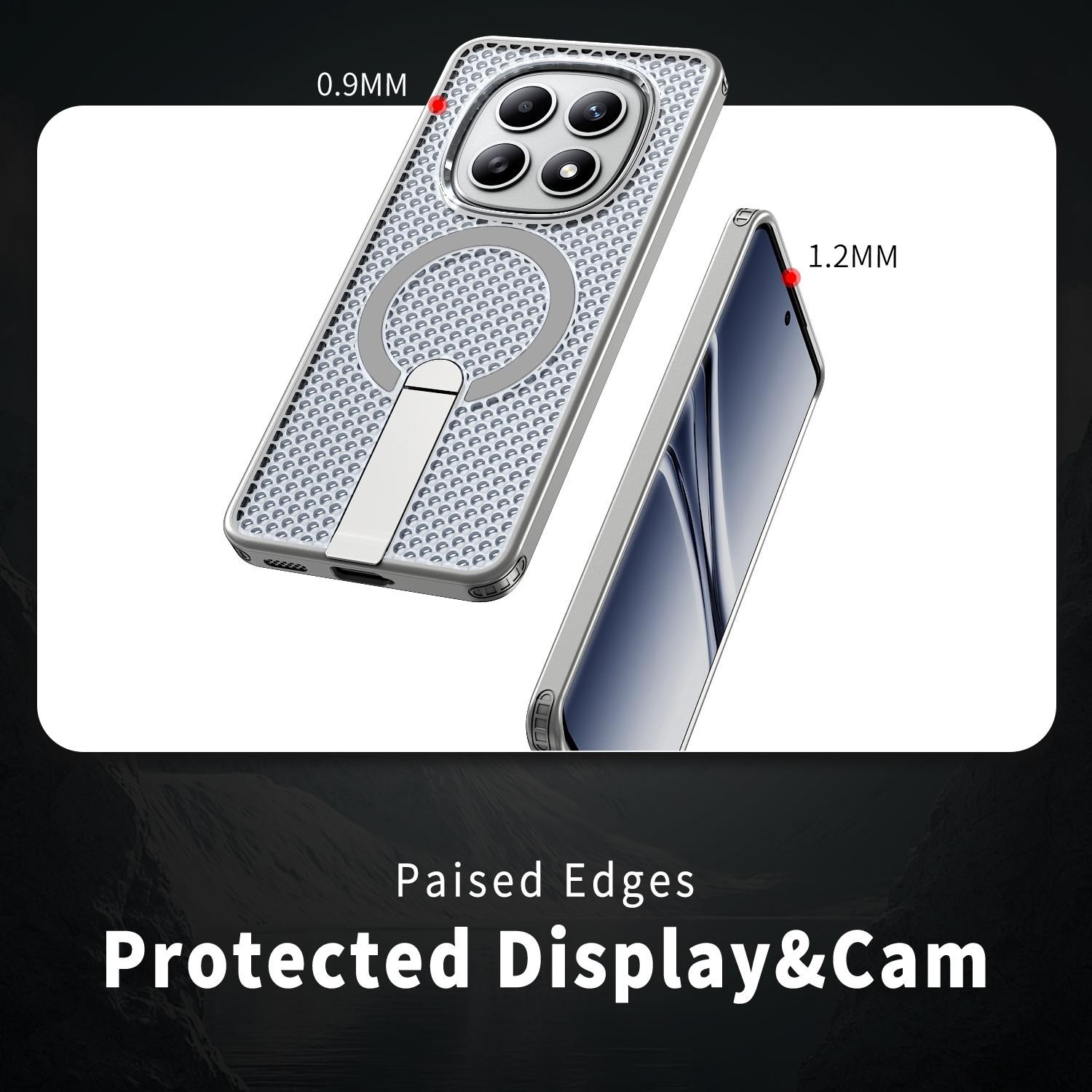Kalebol Xiaomi Redmi Note 15 4G / 5G Honeycomb Cooling MagSafe Holder Titanium Grey-Θήκη Σκληρή