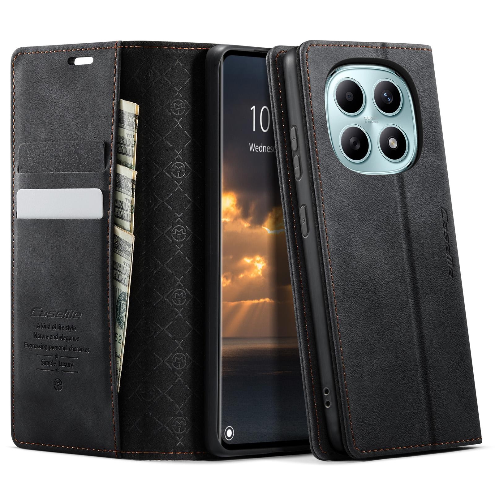 CaseMe 033 Xiaomi Redmi Note 15 4G /5G/Poco M8 5G RFID Retro Θήκη Βιβλίο Δερμάτινη - Black