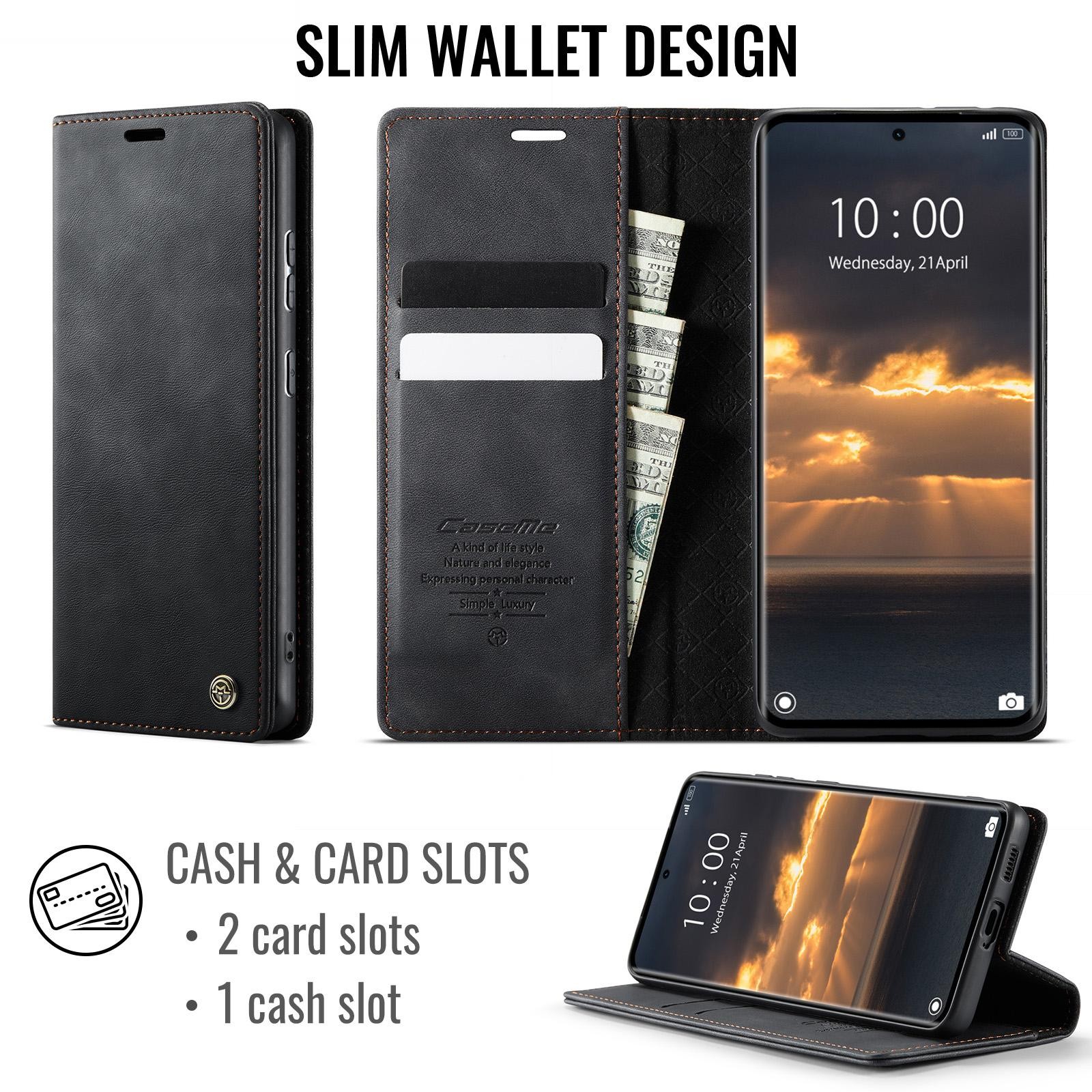 CaseMe 033 Xiaomi Redmi Note 15 4G /5G/Poco M8 5G RFID Retro Θήκη Βιβλίο Δερμάτινη - Black