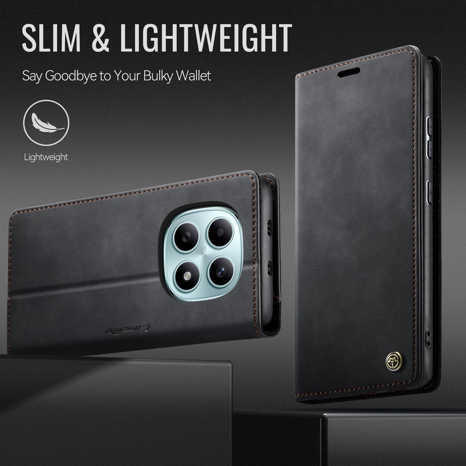 CaseMe 033 Xiaomi Redmi Note 15 4G /5G/Poco M8 5G RFID Retro Θήκη Βιβλίο Δερμάτινη - Black