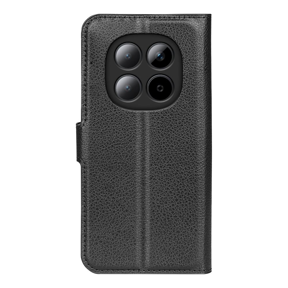 Xiaomi Redmi Note 15 4G / 5G Litchi Texture Horizontal Flip Leather with Holder Black-Θήκη Βιβλίο