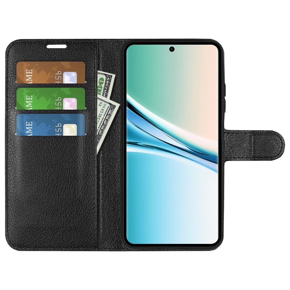 Xiaomi Redmi Note 15 4G / 5G Litchi Texture Horizontal Flip Leather with Holder Black-Θήκη Βιβλίο