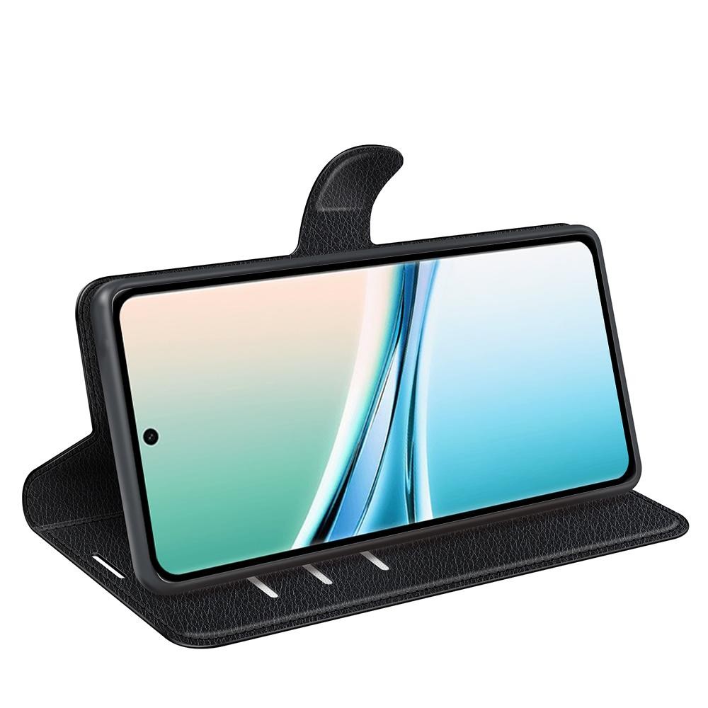 Xiaomi Redmi Note 15 4G / 5G Litchi Texture Horizontal Flip Leather with Holder Black-Θήκη Βιβλίο