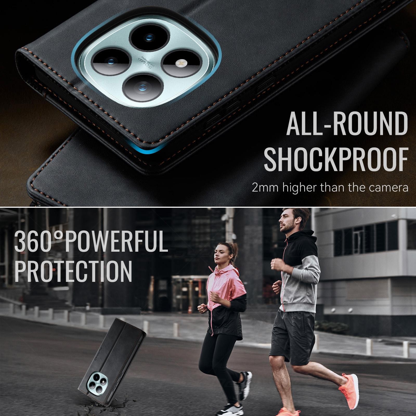 CaseMe 033 Xiaomi Redmi Note 15 Pro Plus 5G/Poco M8 Pro 5G RFID Retro Θήκη Βιβλίο Δερμάτινη - Black