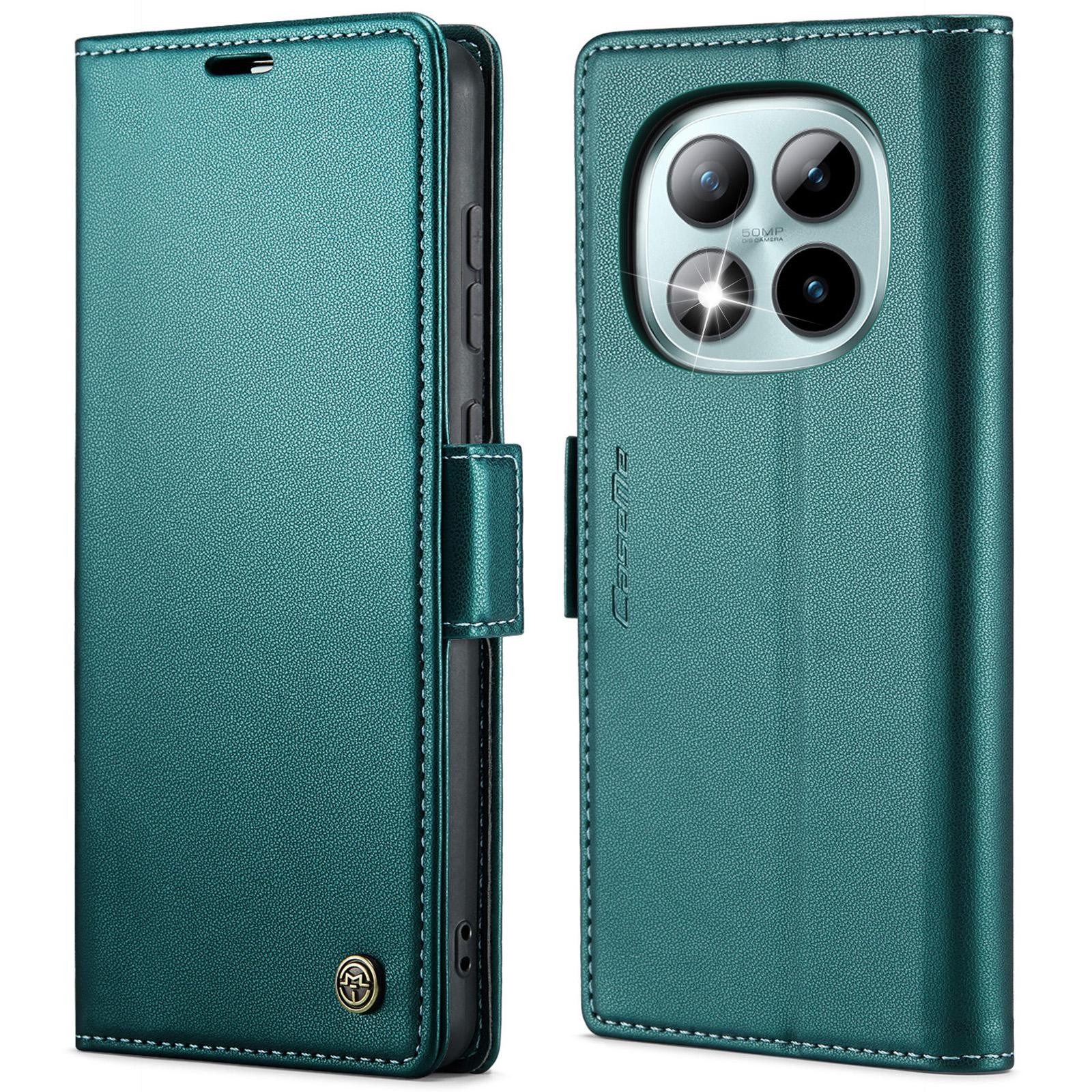 CaseMe 023 Xiaomi Redmi Note 15 Pro+ 5G RFID Θήκη Πορτοφόλι Δερμάτινη - Green