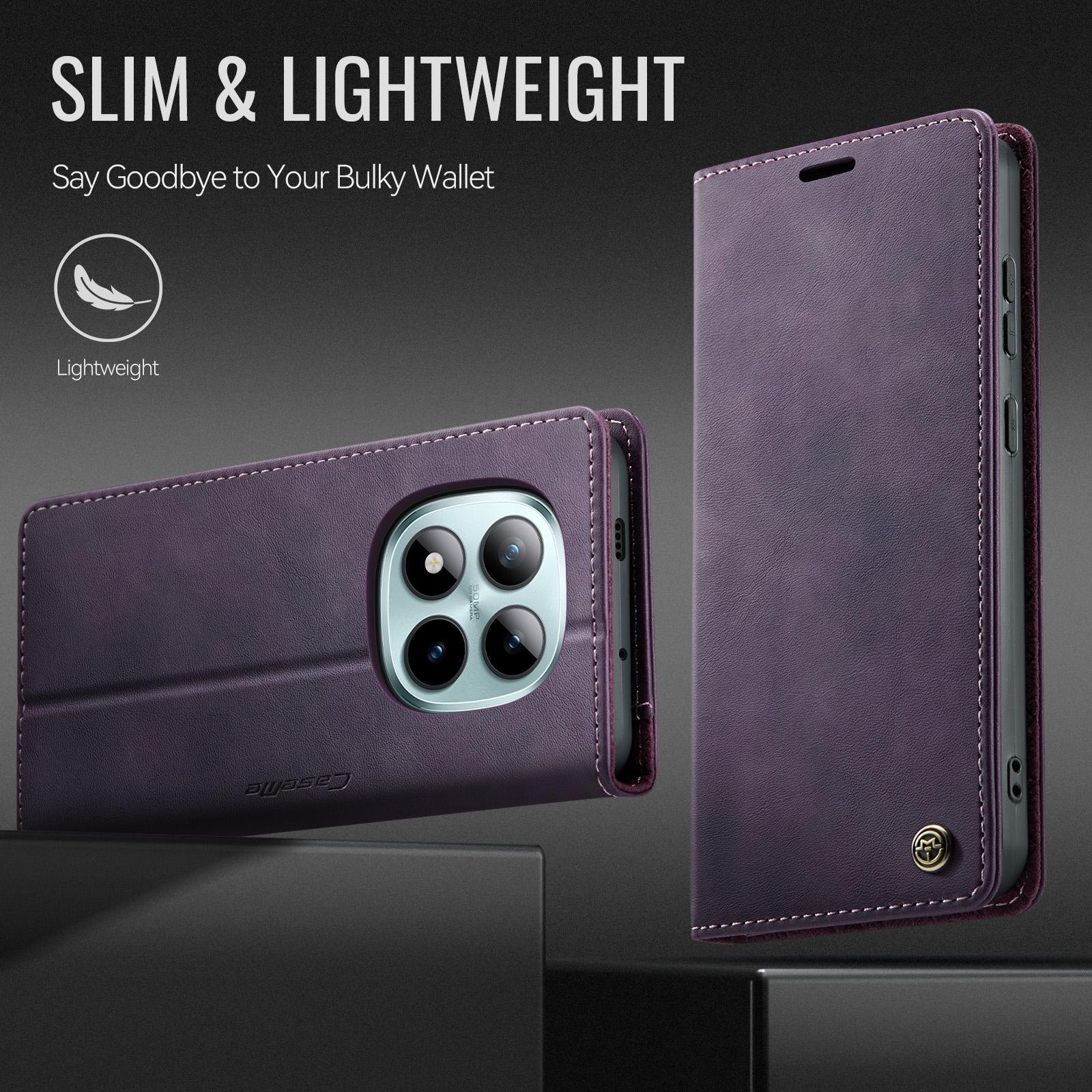 CaseMe 033 Xiaomi Redmi Note 15 Pro+ 5G RFID Retro Θήκη Βιβλίο Δερμάτινη – Purple