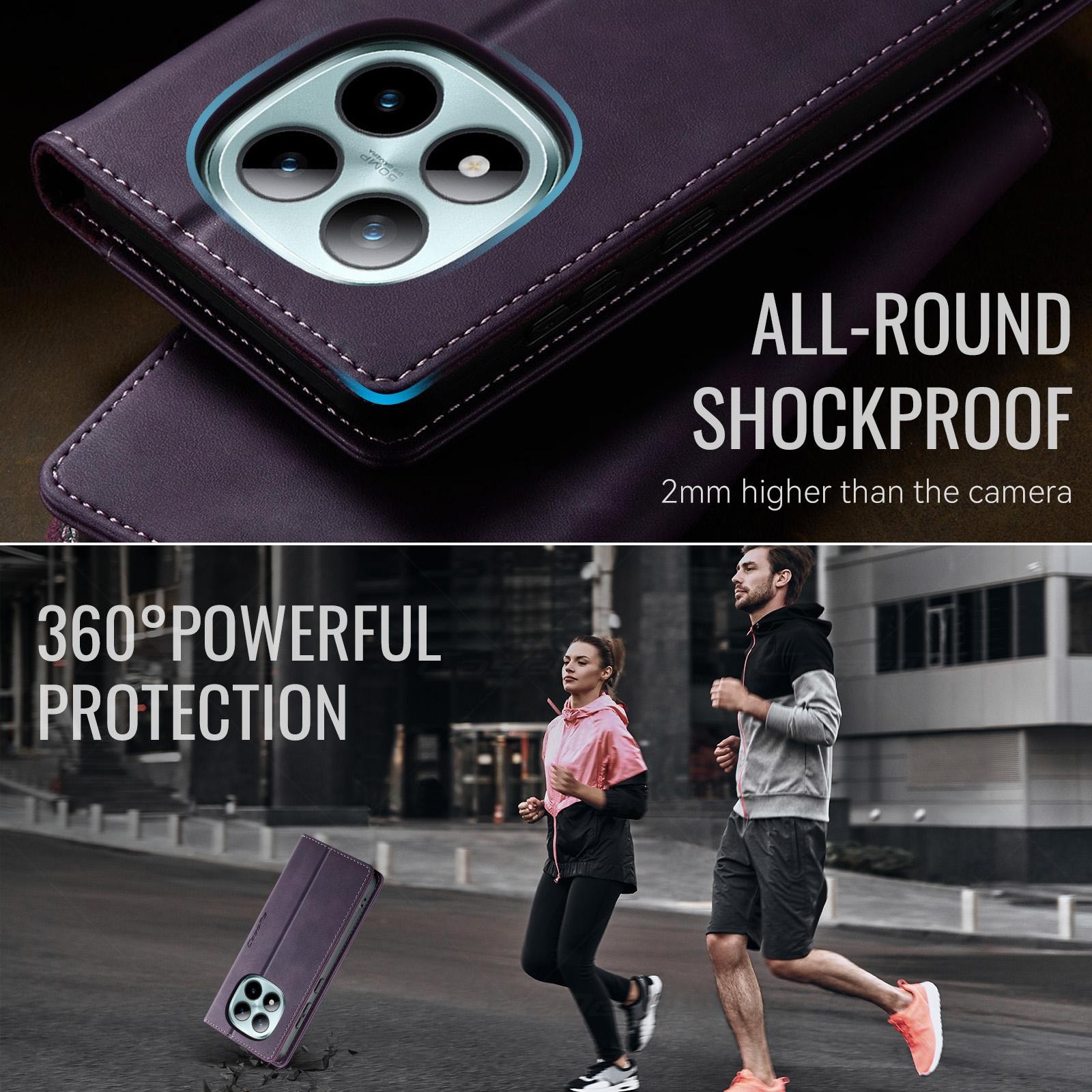 CaseMe 033 Xiaomi Redmi Note 15 Pro+ 5G RFID Retro Θήκη Βιβλίο Δερμάτινη – Purple