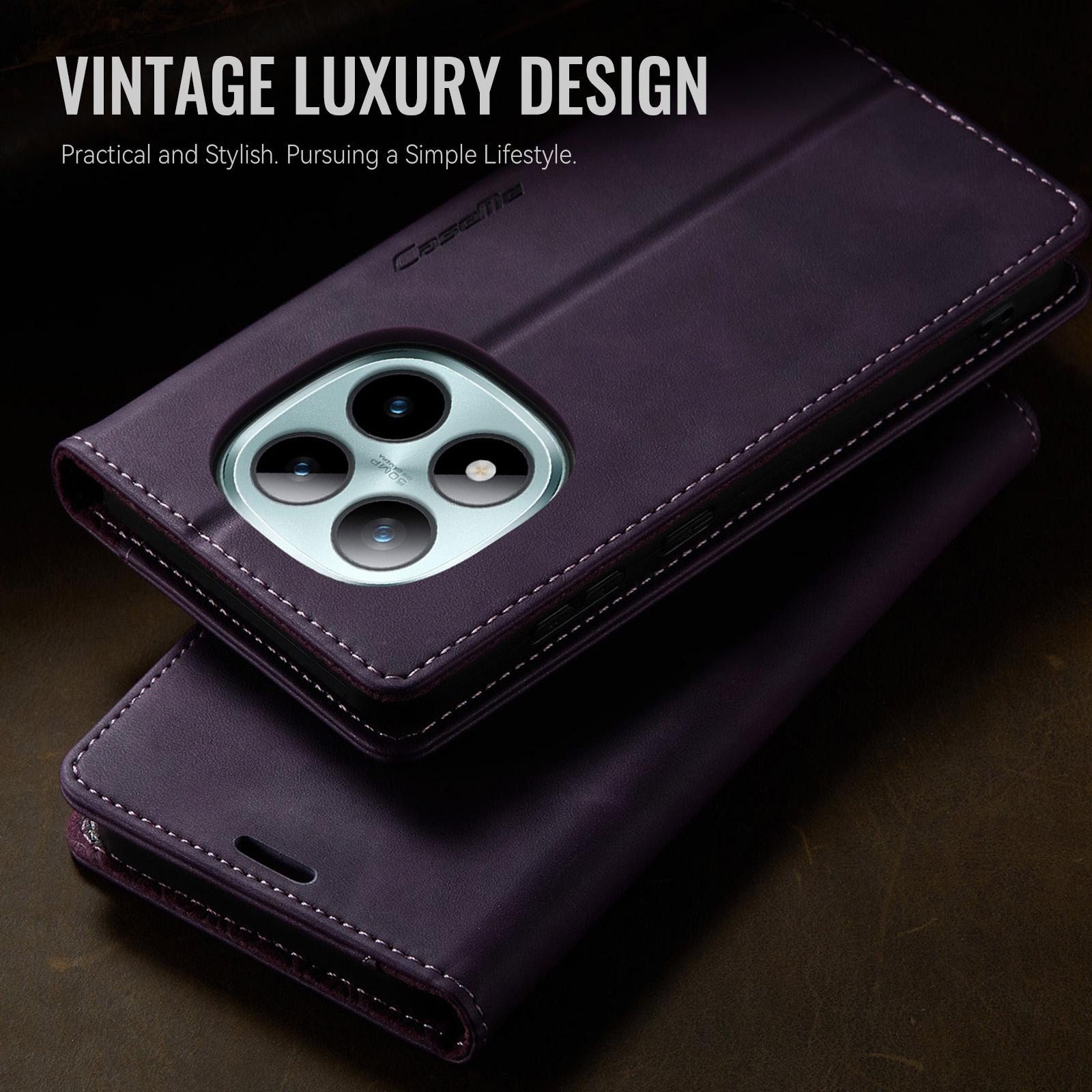CaseMe 033 Xiaomi Redmi Note 15 Pro+ 5G RFID Retro Θήκη Βιβλίο Δερμάτινη – Purple