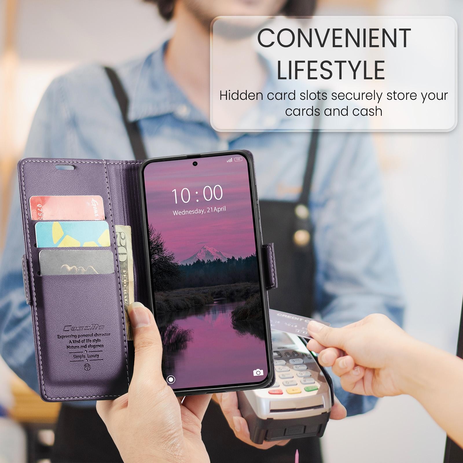 CaseMe 023 Xiaomi Redmi Note 15 Pro+ 5G RFID Θήκη Πορτοφόλι Δερμάτινη - Purple
